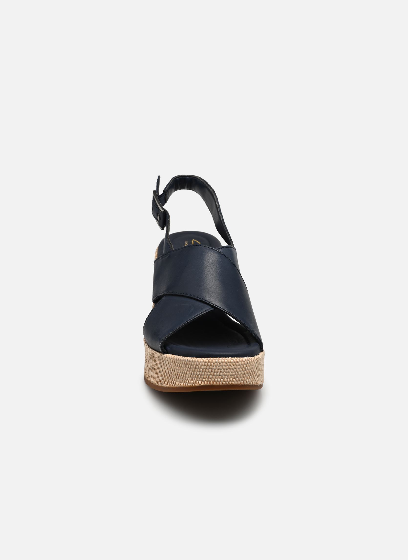 Sandali con zeppa e plateau Manon Wish donna blu Clarks Sandali con zeppa e plateau Manon Wish donna blu NAVY LEATHER