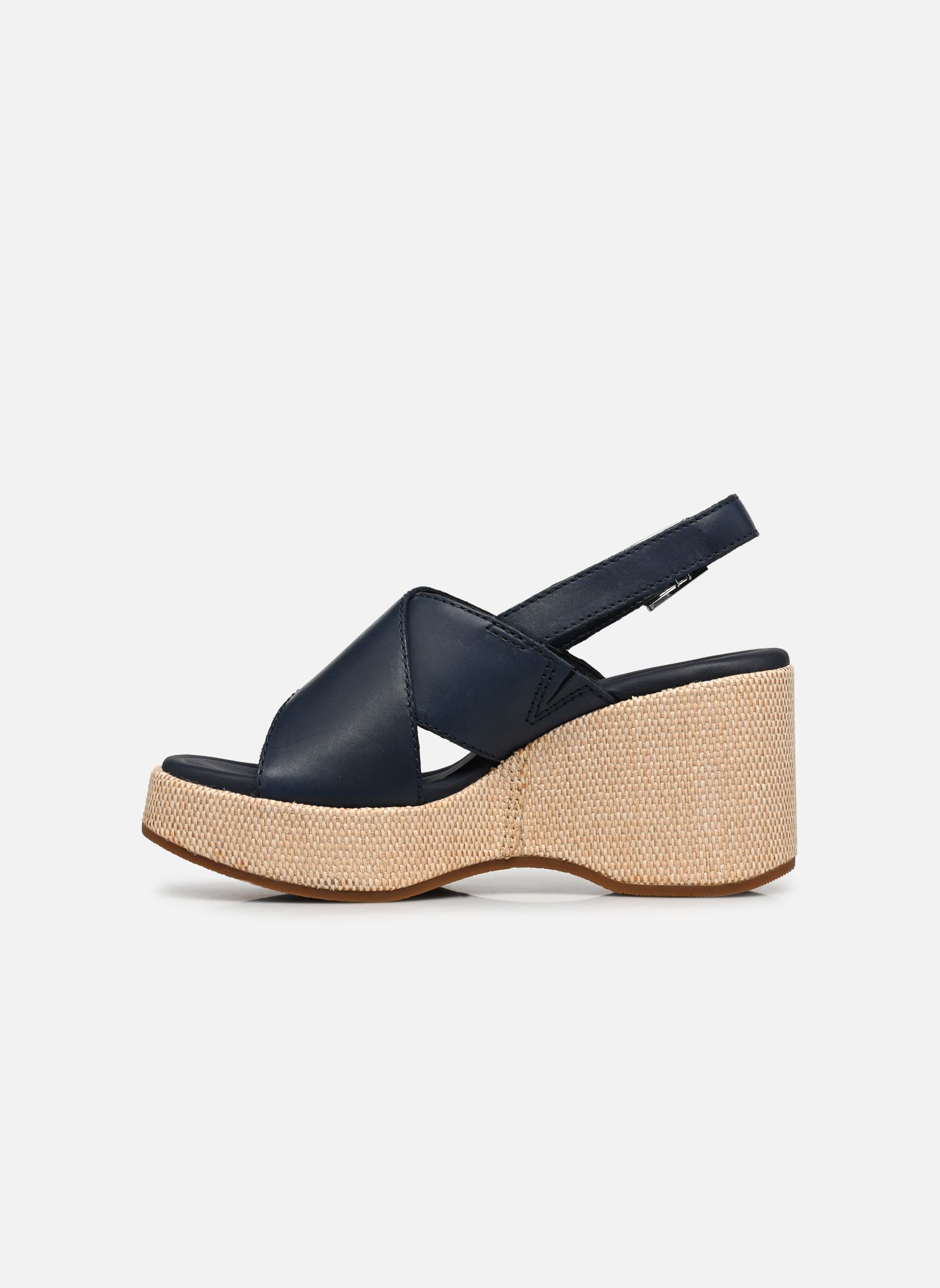 Sandali con zeppa e plateau Manon Wish donna blu Clarks Sandali con zeppa e plateau Manon Wish donna blu NAVY LEATHER