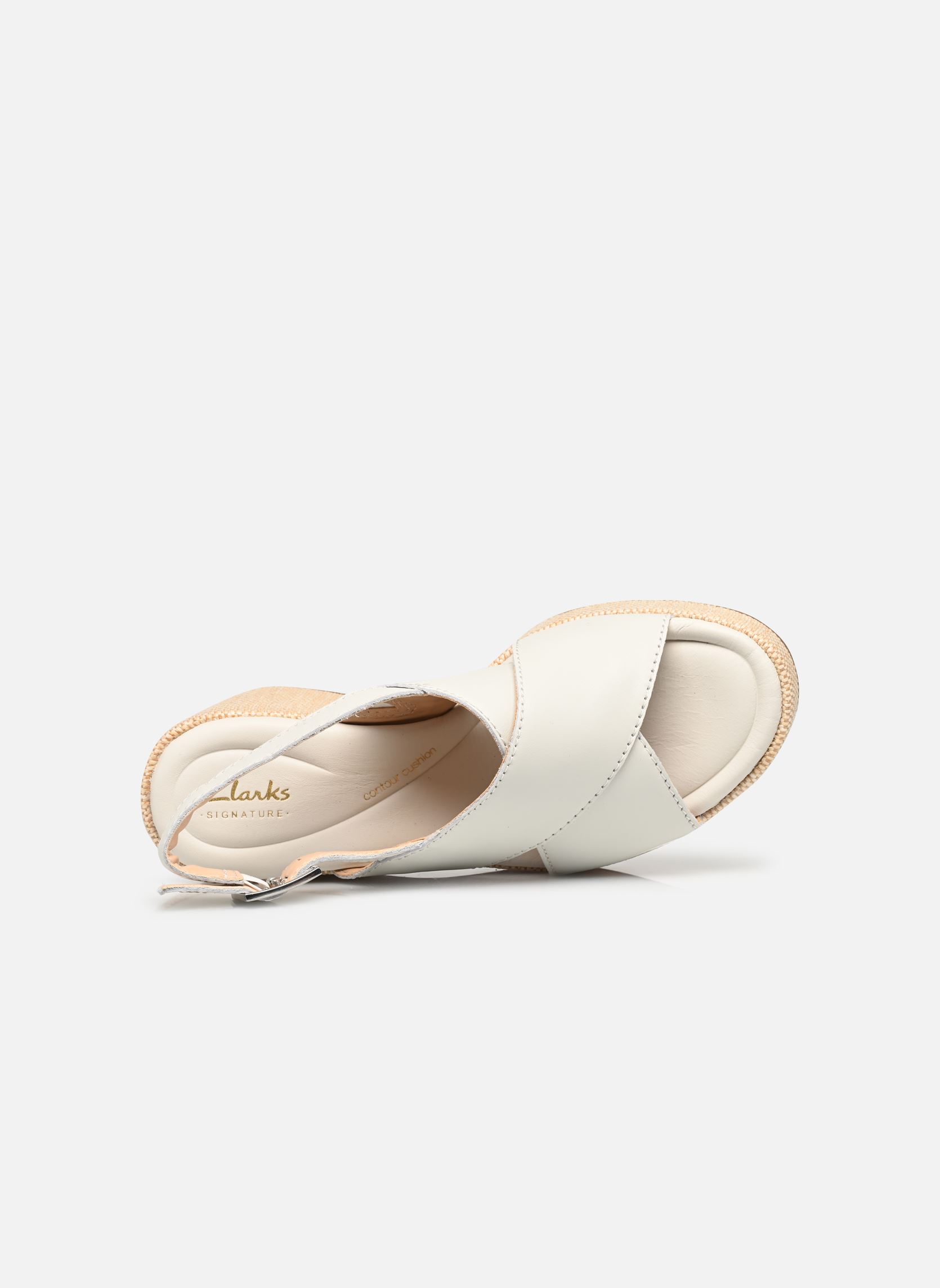 Sandalen met sleehak en plateau Manon Wish dames wit Clarks Sandalen met sleehak en plateau Manon Wish dames wit OFF WHITE LEA
