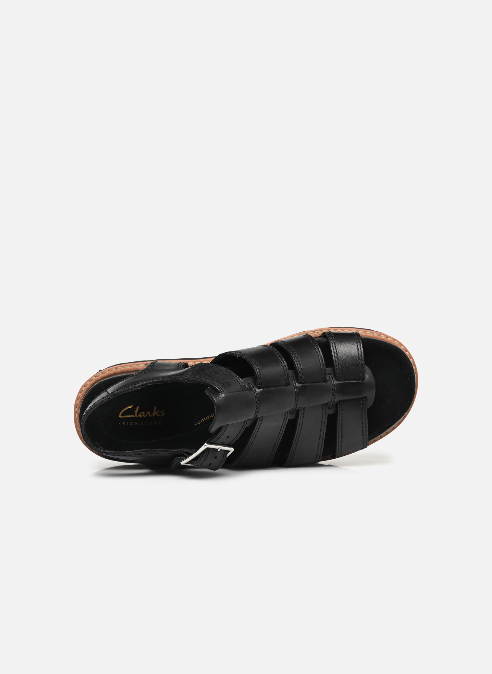 Sandales plates Orianna Twist femme noir Clarks Sandales plates Orianna Twist femme noir BLACK LEATHER