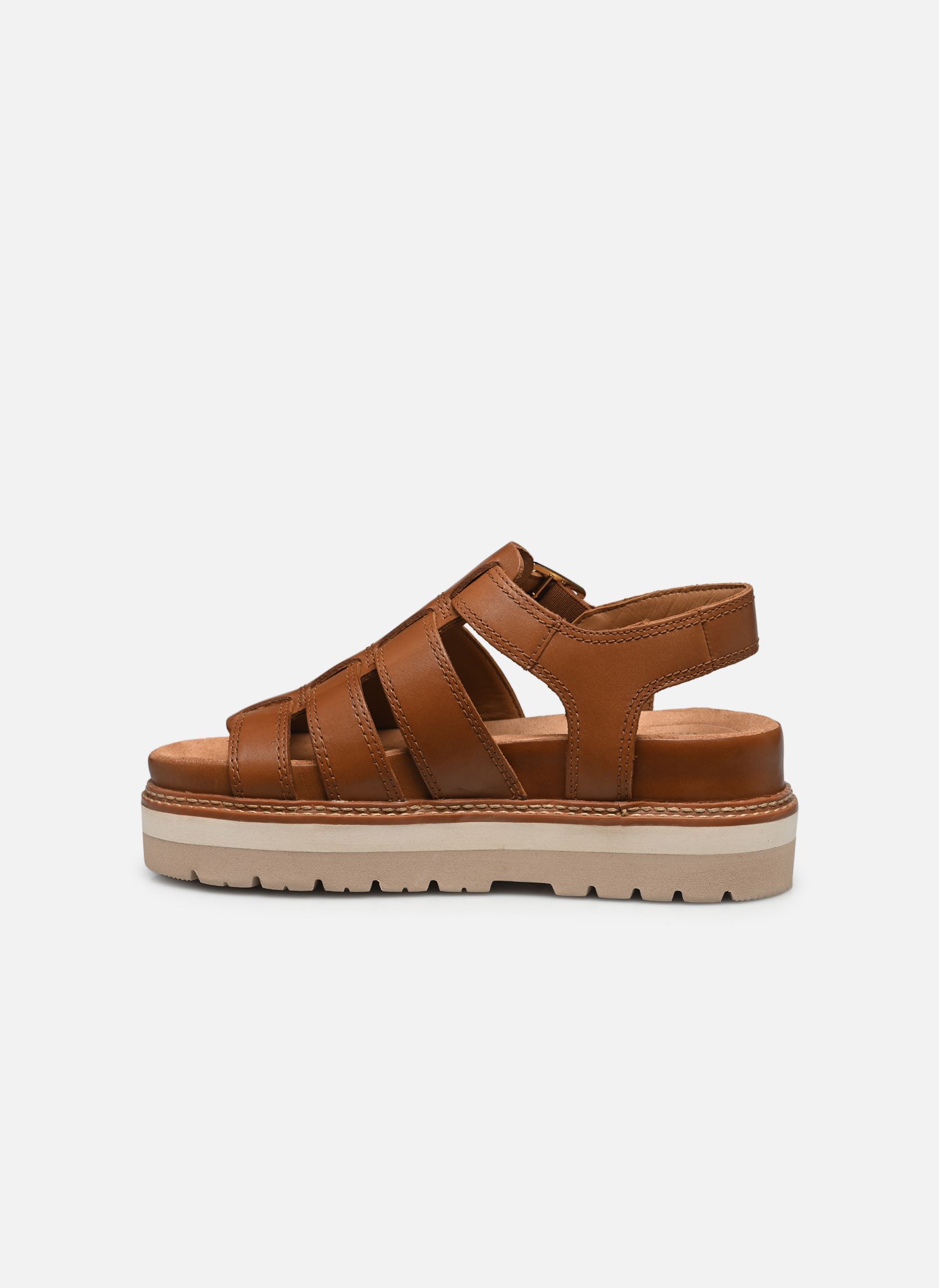 Sandalias planas Orianna Twist mujer marrón Clarks Sandalias planas Orianna Twist mujer marrón TAN LEATHER