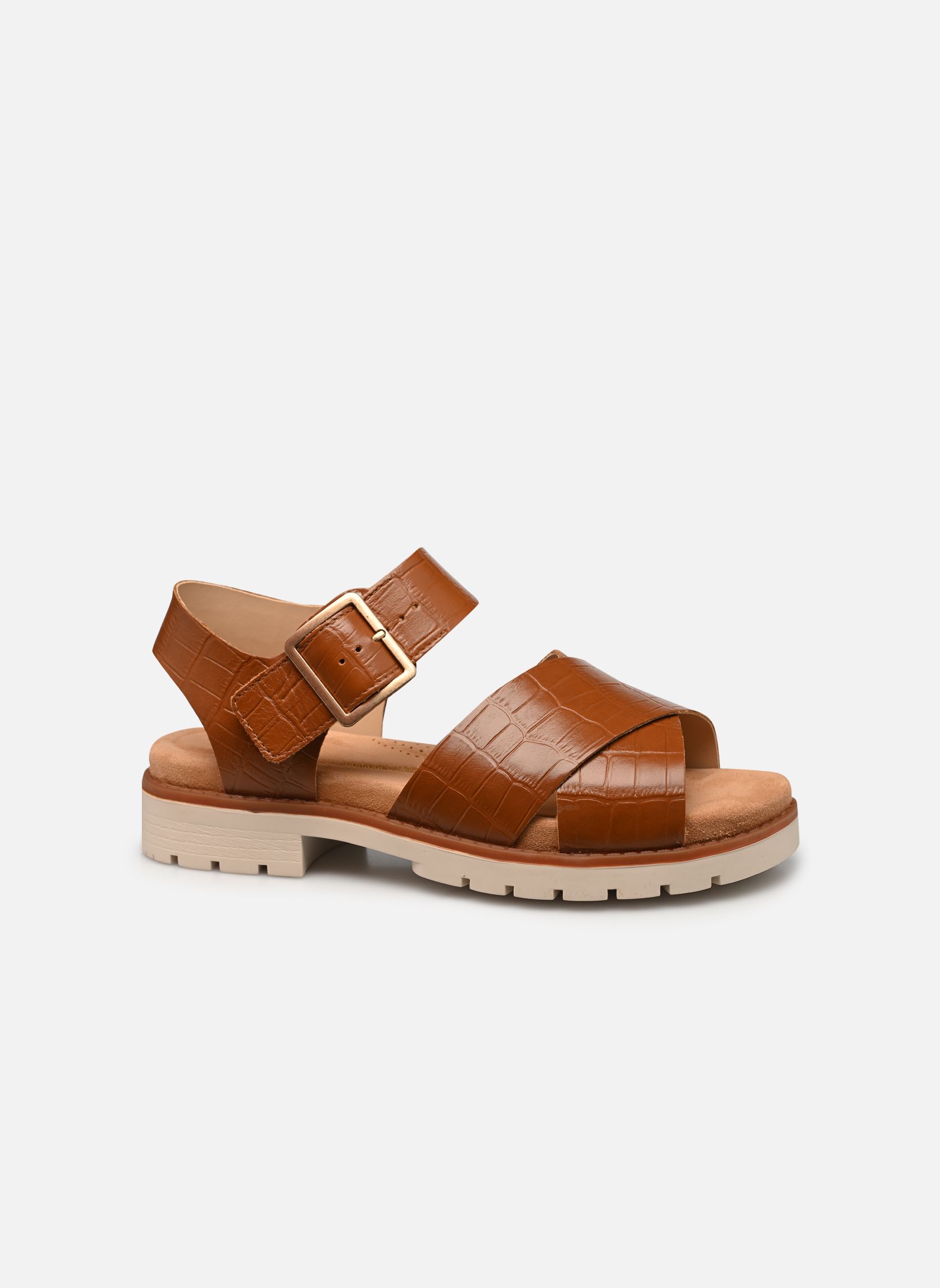 Platte sandalen Orinoco Cross dames bruin Clarks Platte sandalen Orinoco Cross dames bruin TAN INTEREST