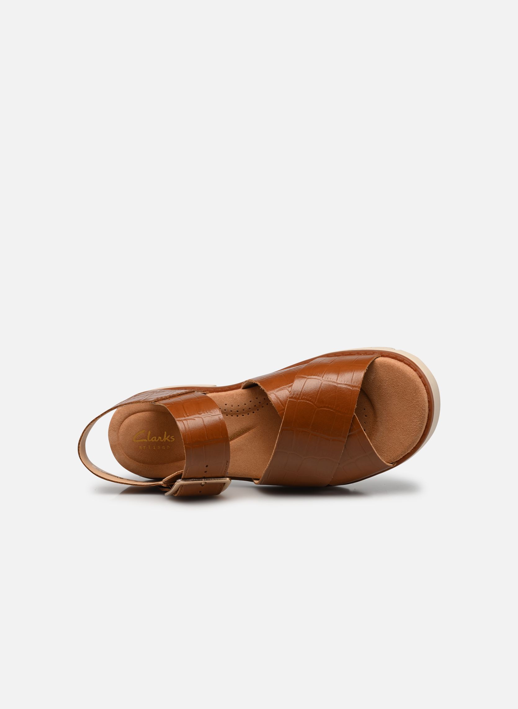 Platte sandalen Orinoco Cross dames bruin Clarks Platte sandalen Orinoco Cross dames bruin TAN INTEREST