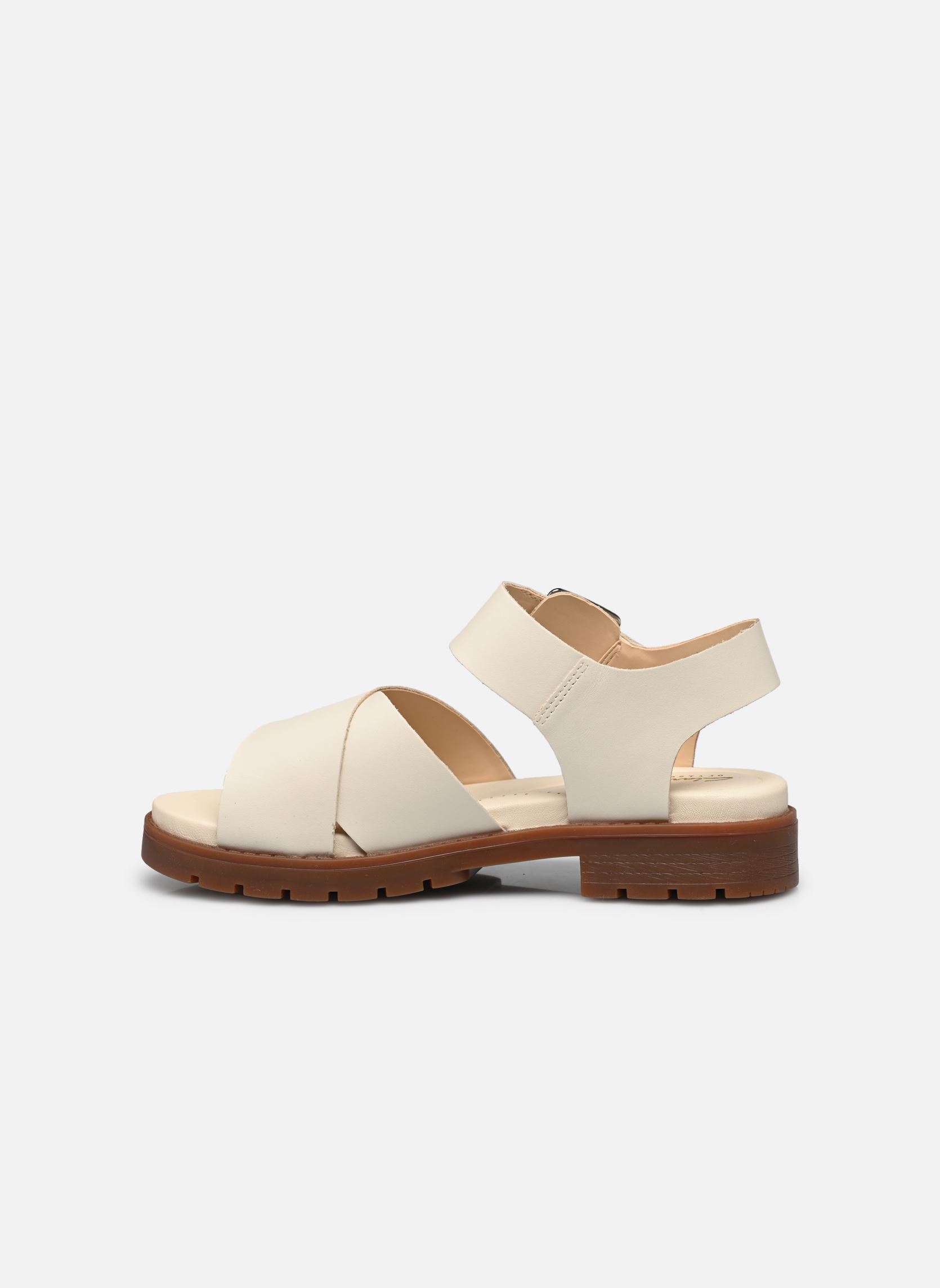Platte sandalen Orinoco Cross dames beige Clarks Platte sandalen Orinoco Cross dames beige CREAM LEATHER