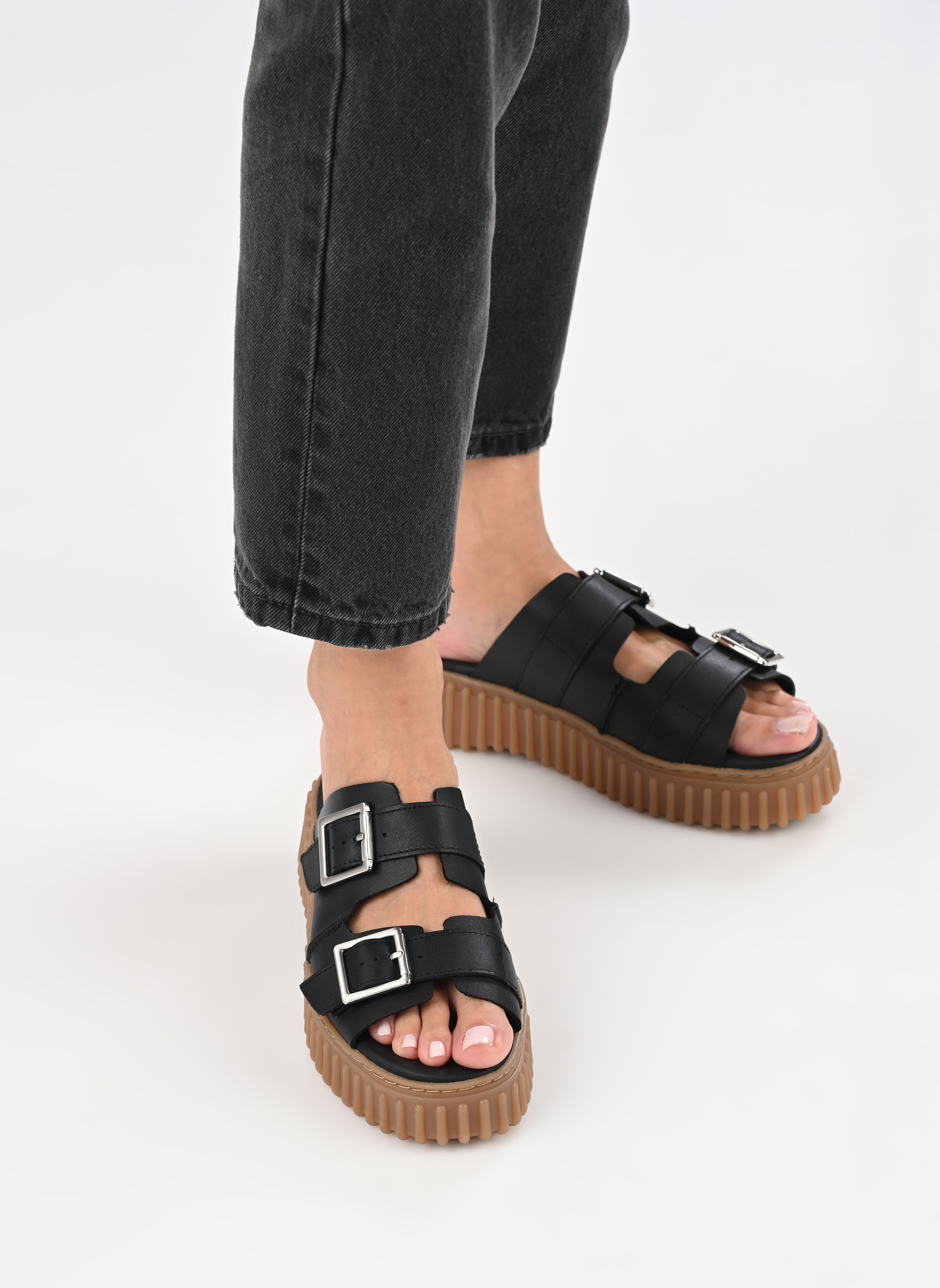 Mules et sabots Torhill Slide femme noir Clarks Mules et sabots Torhill Slide femme noir BLACK LEATHER