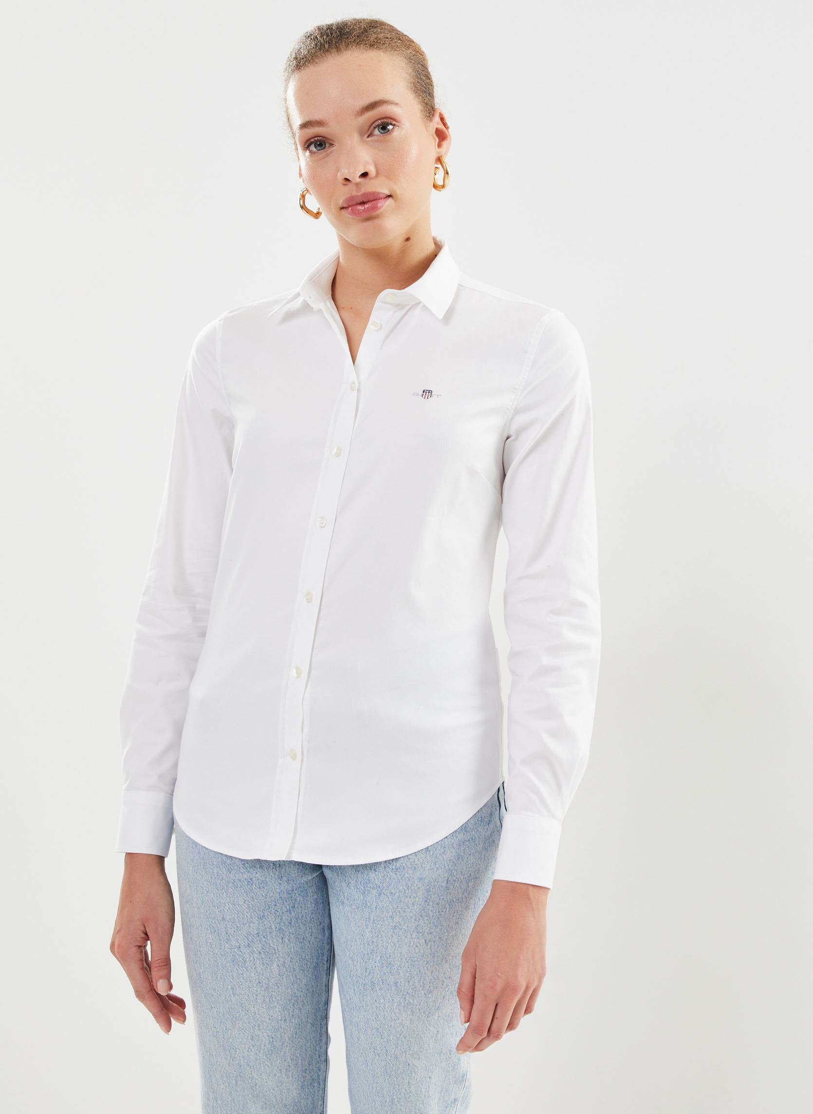 Vêtements GANT Slim Stretch Oxford Shirt pour Accessoires