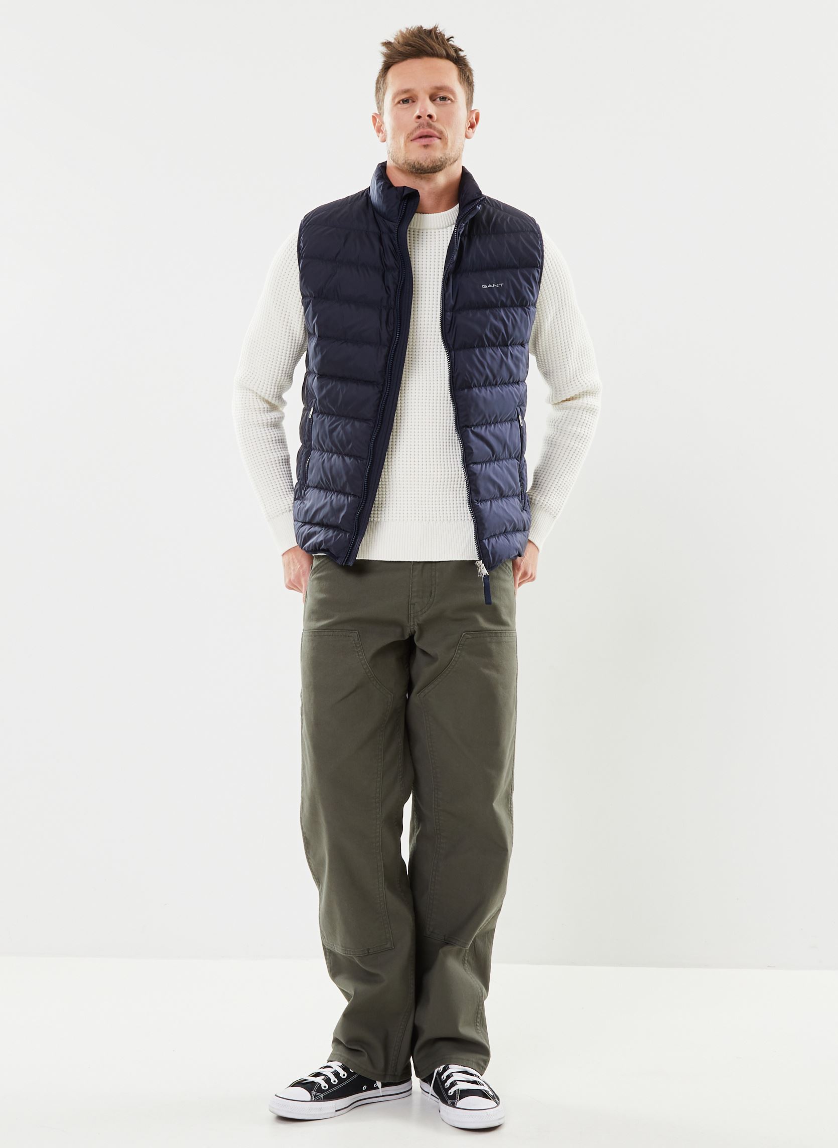 Doudounes sans manches Light Down Vest homme bleu GANT Doudounes sans manches Light Down Vest homme bleu EVENING BLUE