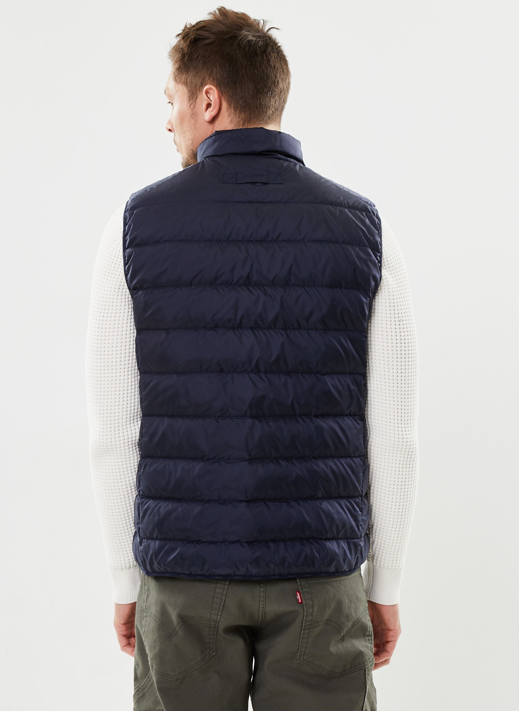 Doudounes sans manches Light Down Vest homme bleu GANT Doudounes sans manches Light Down Vest homme bleu EVENING BLUE