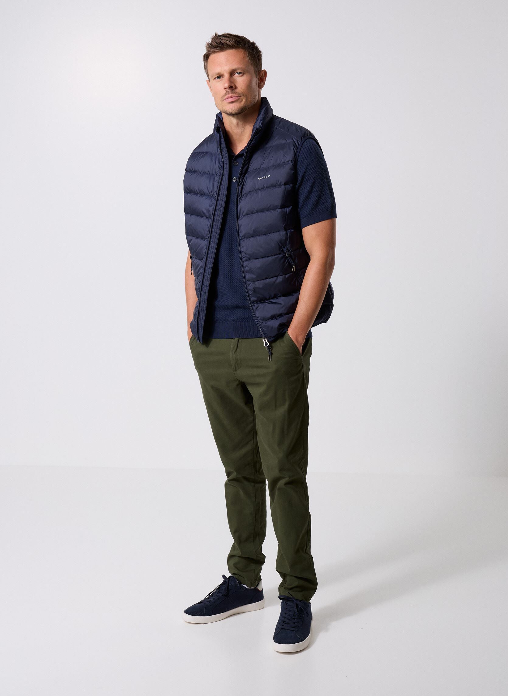 Doudounes sans manches Light Down Vest homme bleu GANT Doudounes sans manches Light Down Vest homme bleu Evening Blue New