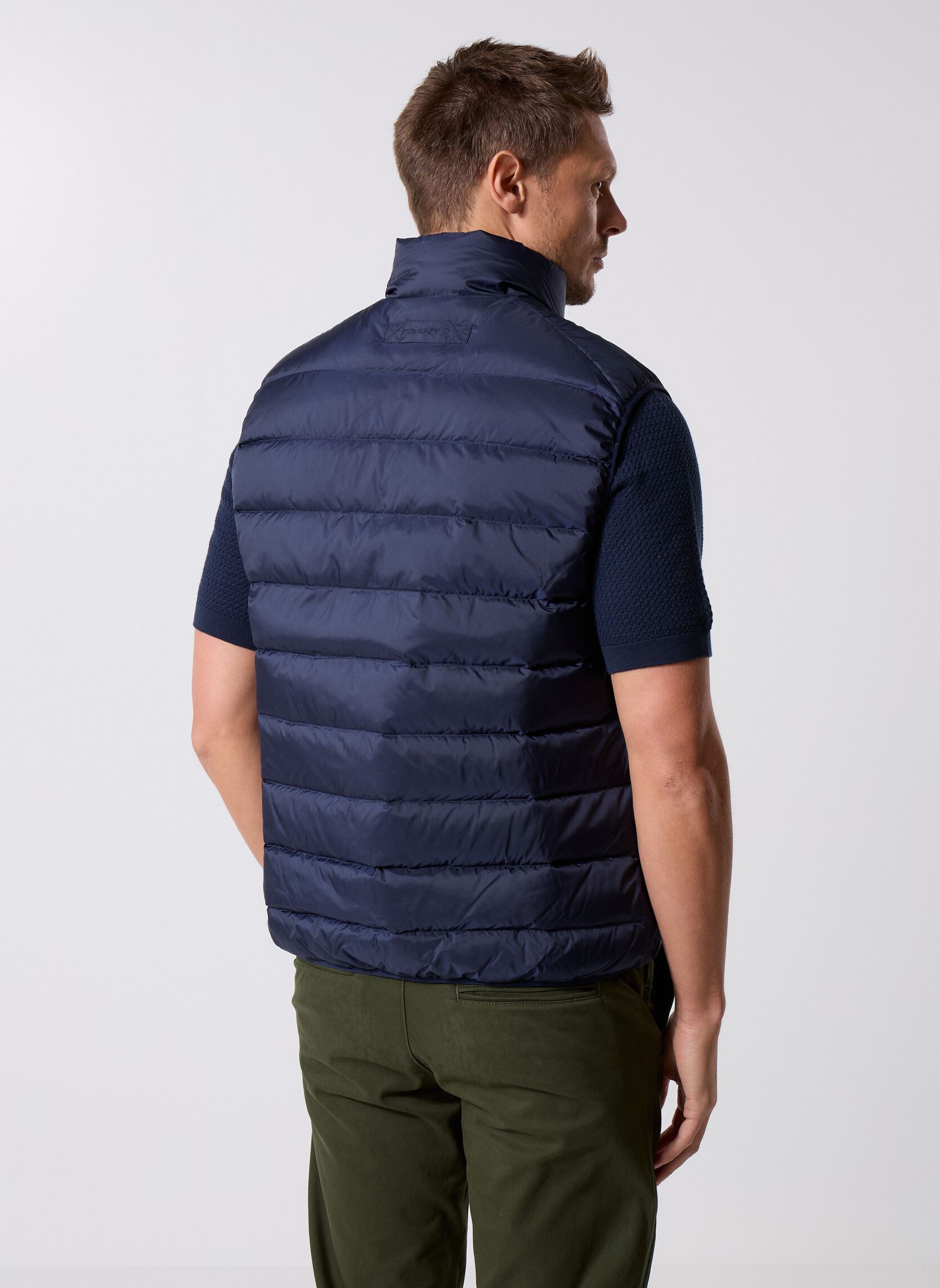 Doudounes sans manches Light Down Vest homme bleu GANT Doudounes sans manches Light Down Vest homme bleu Evening Blue New