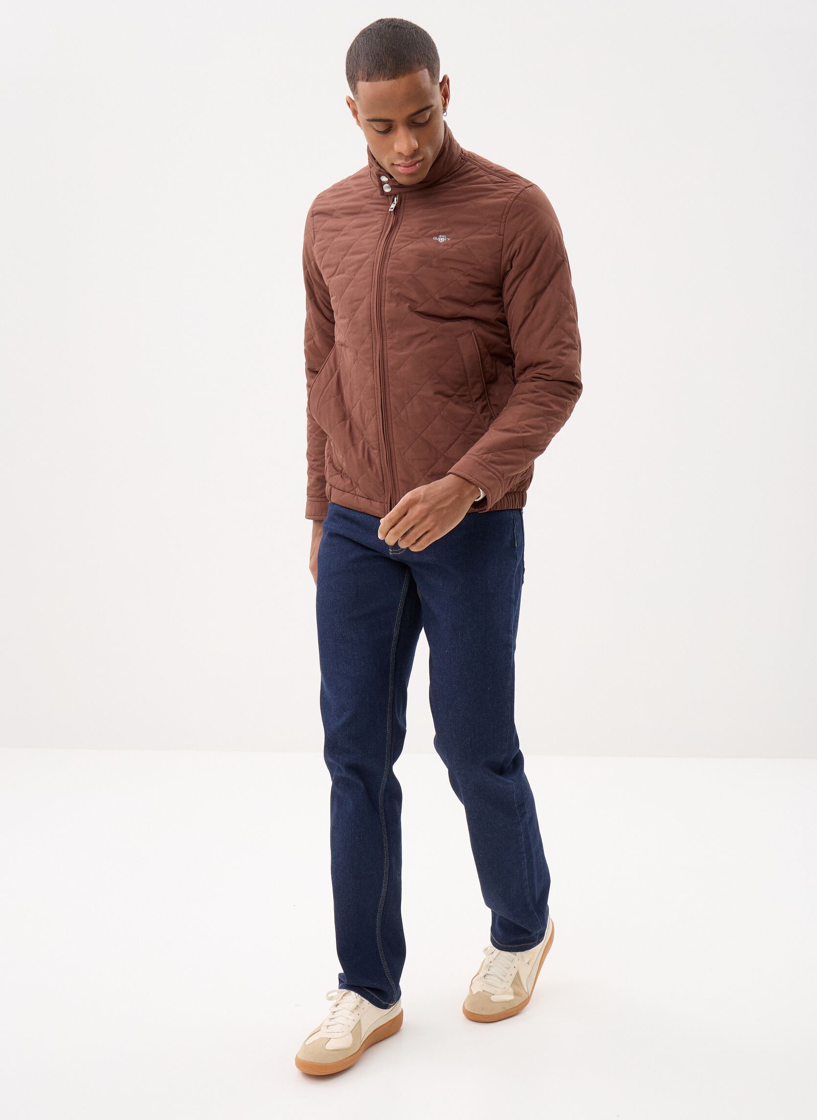 Bomberjacks Quilted Windcheater heren bruin GANT Bomberjacks Quilted Windcheater heren bruin MAHOGANY BROWN