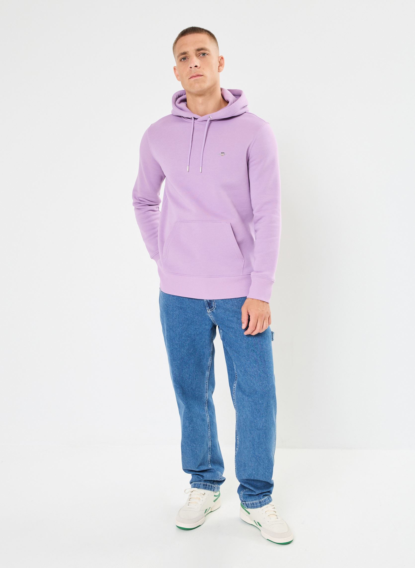 Hoodies Reg Shield Hoodie heren paars GANT Hoodies Reg Shield Hoodie heren paars LILA