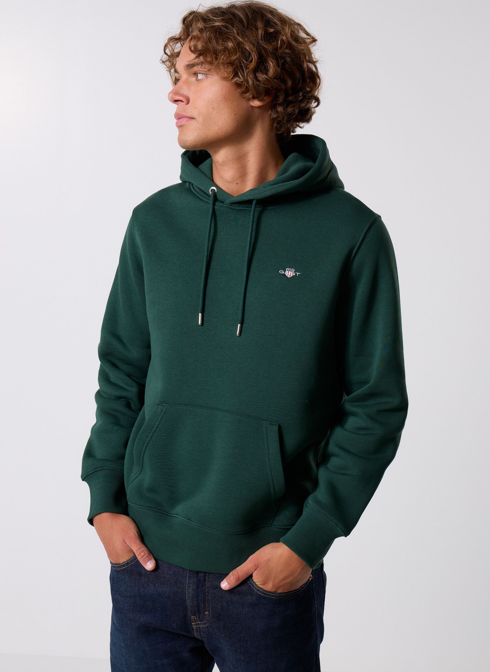 Sweat shirt Gant REG SHIELD HOODIE EU - vue 9