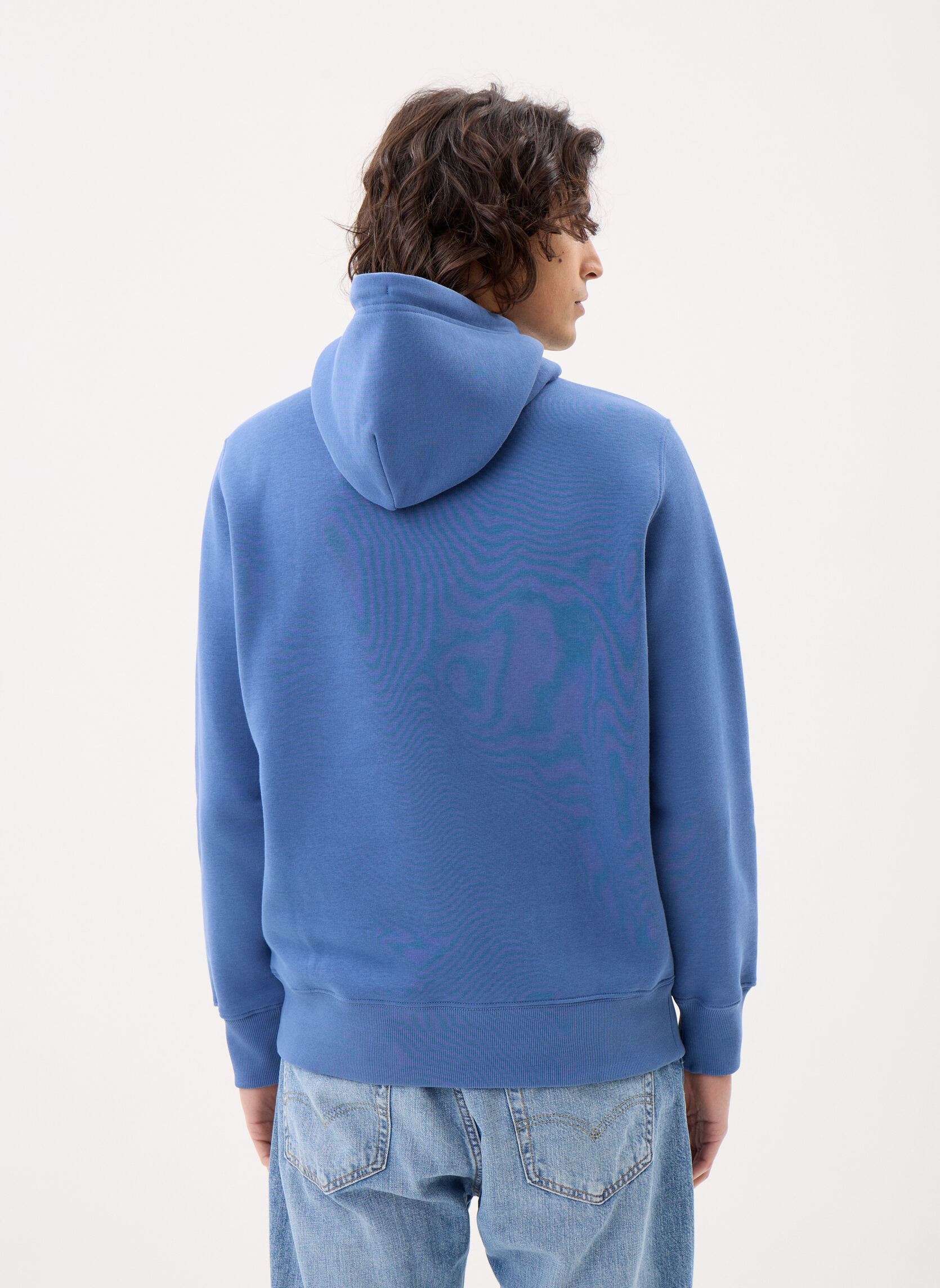 Hoodies Reg Shield Hoodie heren blauw GANT Hoodies Reg Shield Hoodie heren blauw VINTAGE BLUE