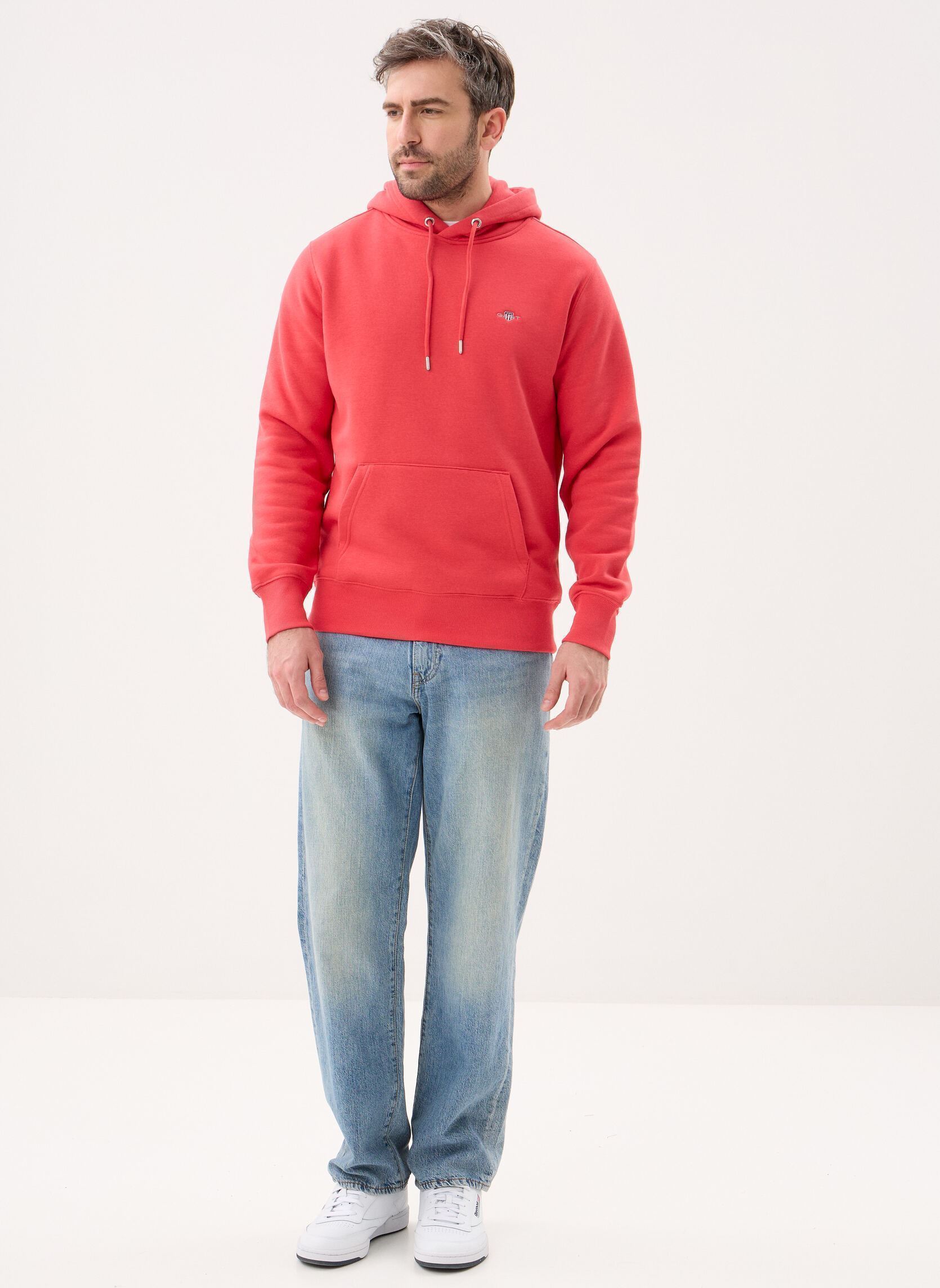 Hoodies Reg Shield Hoodie heren rood GANT Hoodies Reg Shield Hoodie heren rood ROSE RED