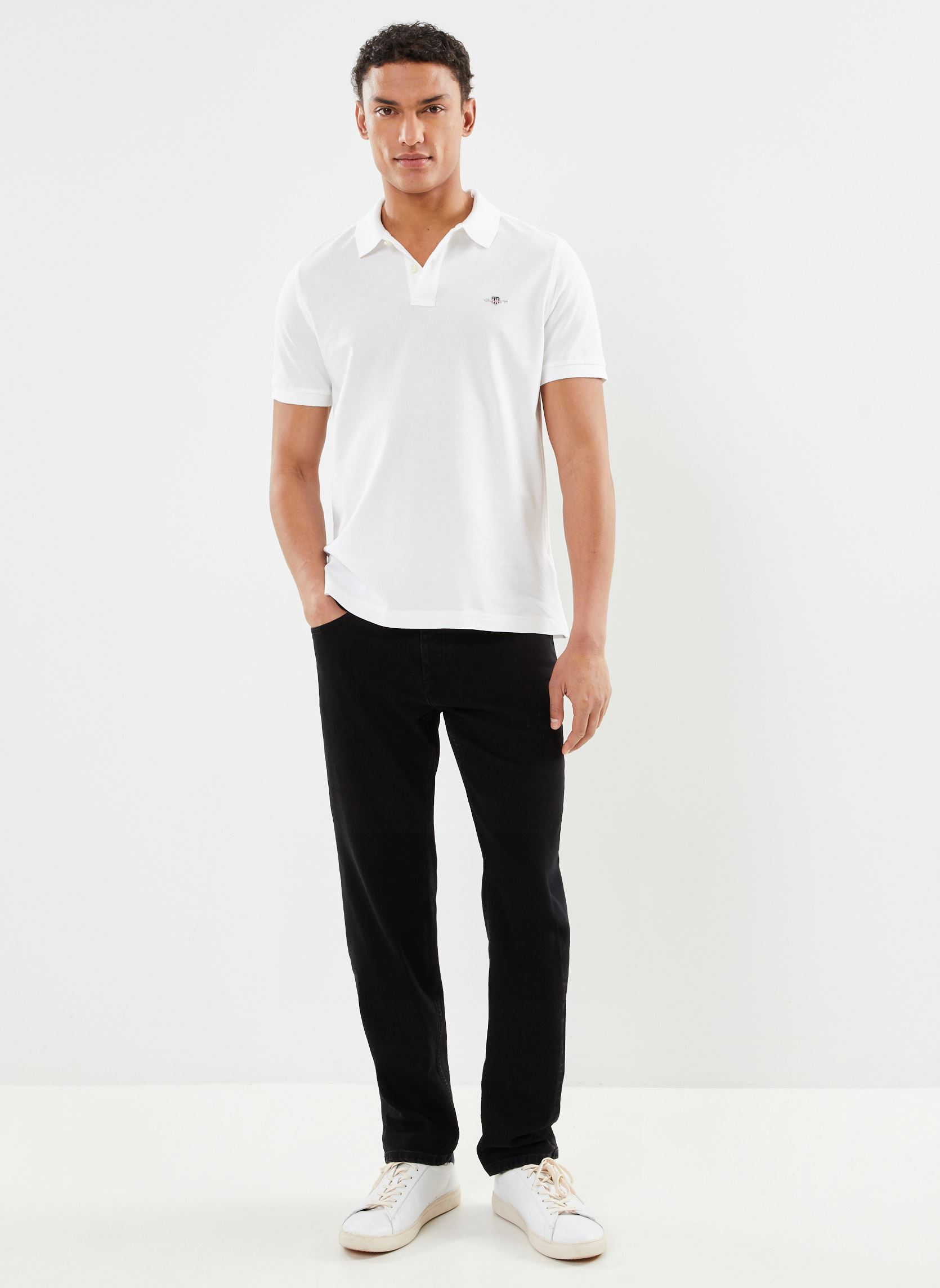 Polos manches courtes Reg Shield Ss Pique Polo homme blanc GANT Polos manches courtes Reg Shield Ss Pique Polo homme blanc WHITE