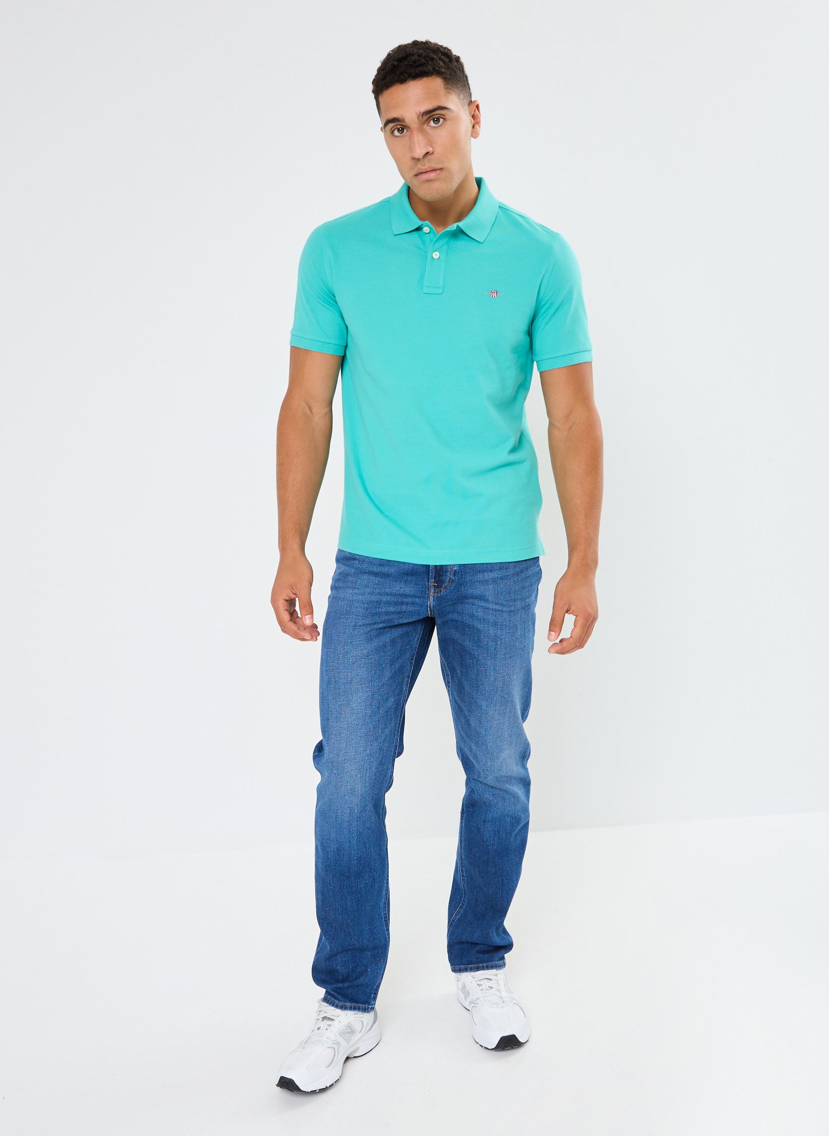 Korte mouwen polo's Reg Shield Ss Pique Polo heren groen GANT Korte mouwen polo's Reg Shield Ss Pique Polo heren groen VERT OLIVE