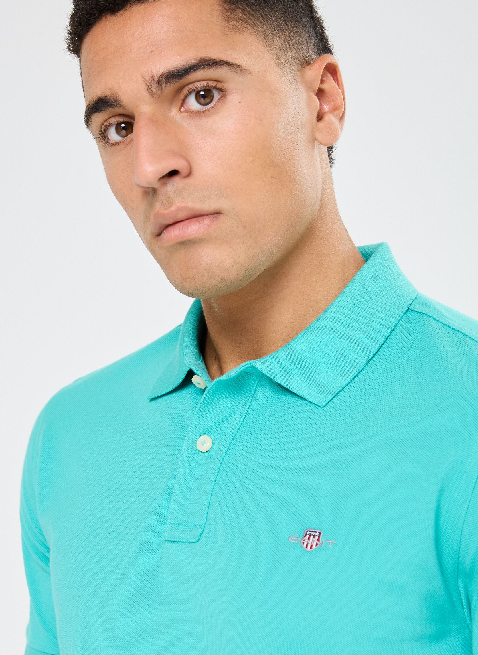 Korte mouwen polo's Reg Shield Ss Pique Polo heren groen GANT Korte mouwen polo's Reg Shield Ss Pique Polo heren groen VERT OLIVE