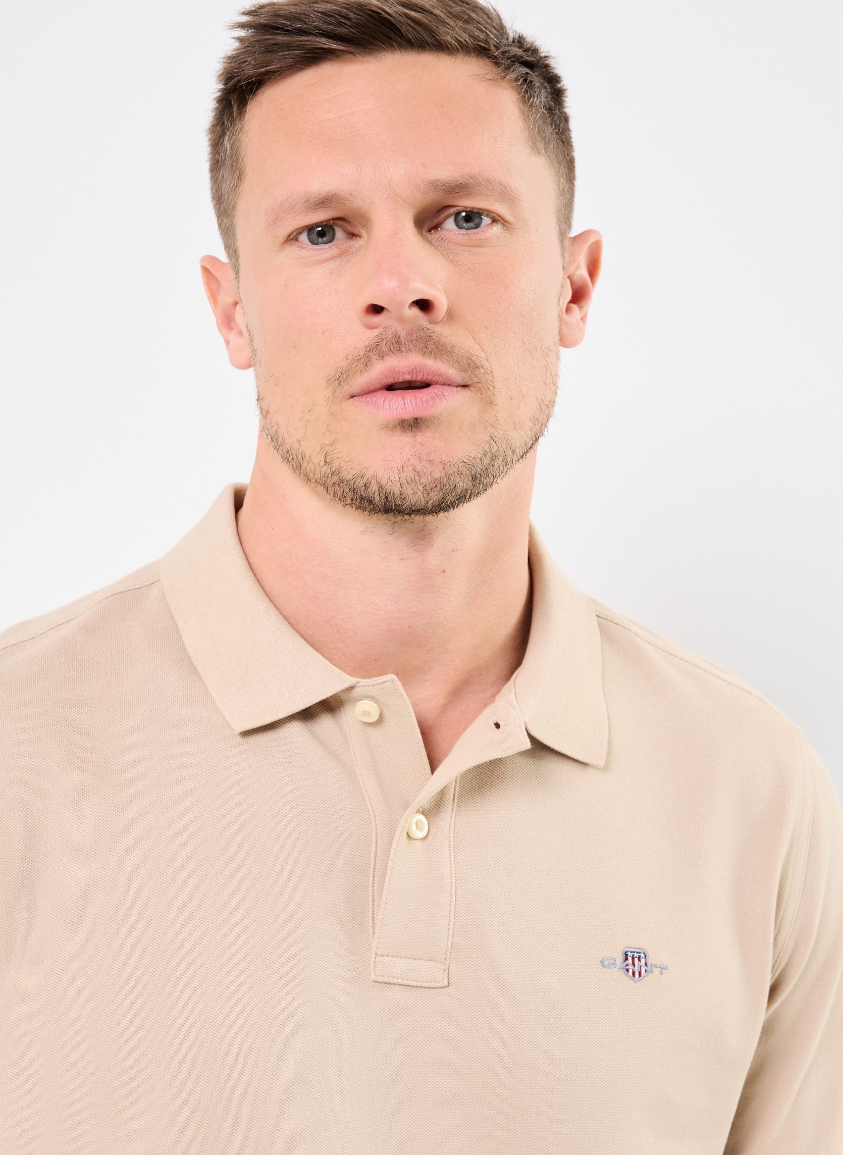 Kurzarm-Poloshirts Reg Shield Ss Pique Polo herren beige GANT Kurzarm-Poloshirts Reg Shield Ss Pique Polo herren beige GRIS CLAIR