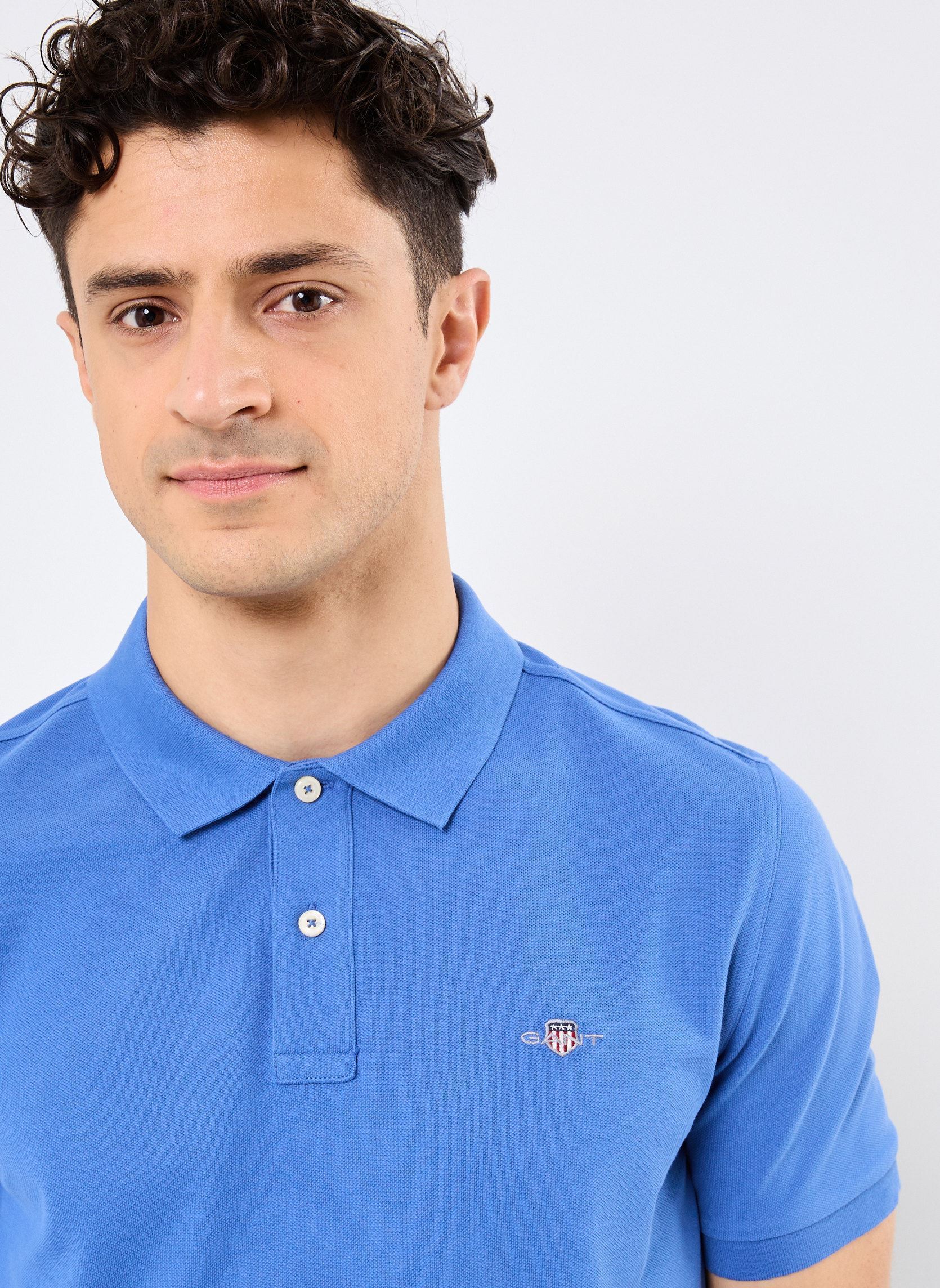 Polos manches courtes Reg Shield Ss Pique Polo homme bleu GANT Polos manches courtes Reg Shield Ss Pique Polo homme bleu BLEU ARMEE