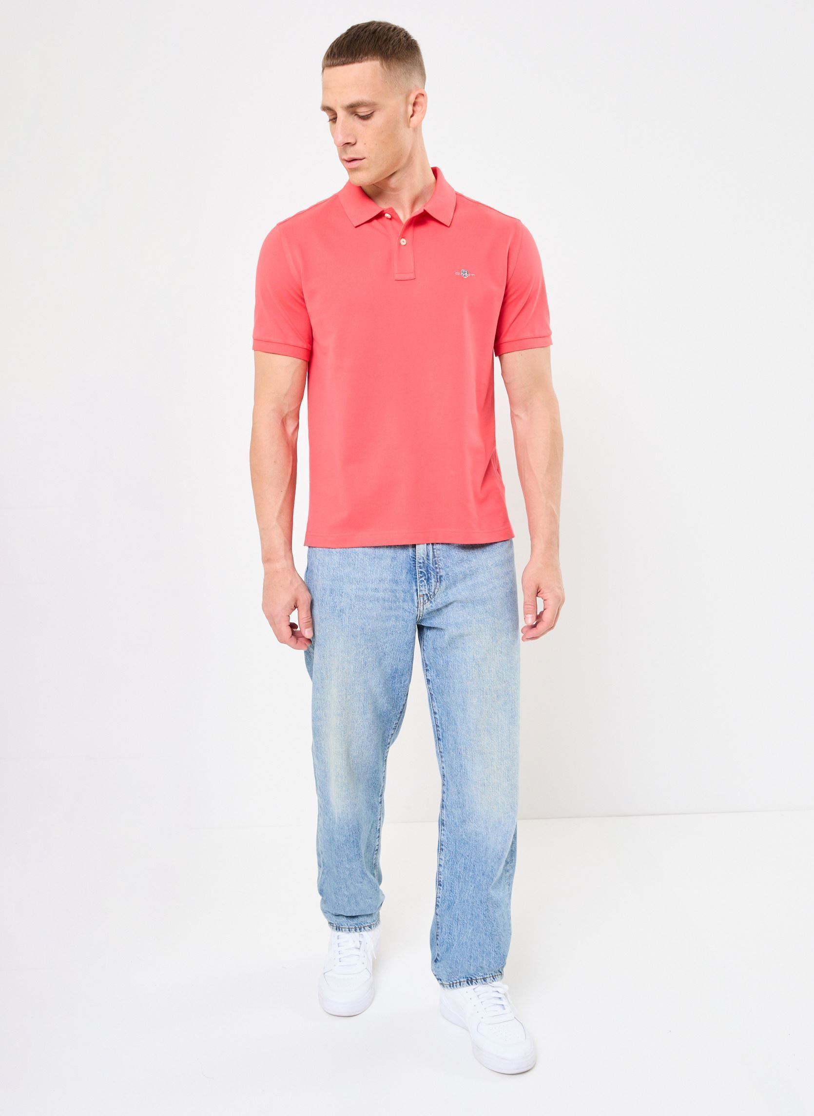 Korte mouwen polo's Reg Shield Ss Pique Polo heren rood GANT Korte mouwen polo's Reg Shield Ss Pique Polo heren rood ROUGE PALE NEW