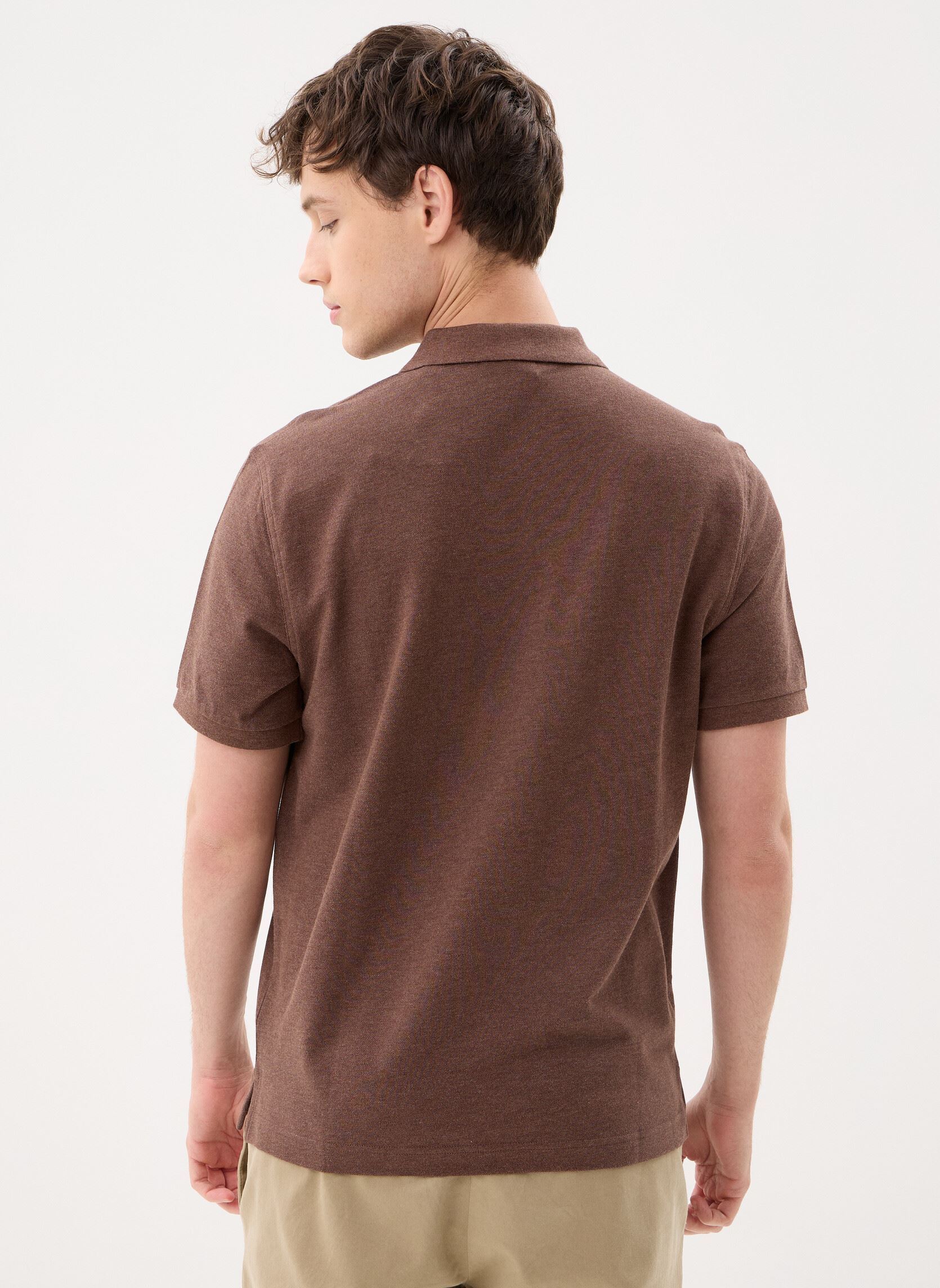 Korte mouwen polo's Reg Shield Ss Pique Polo heren bruin GANT Korte mouwen polo's Reg Shield Ss Pique Polo heren bruin BROWN MELANGE