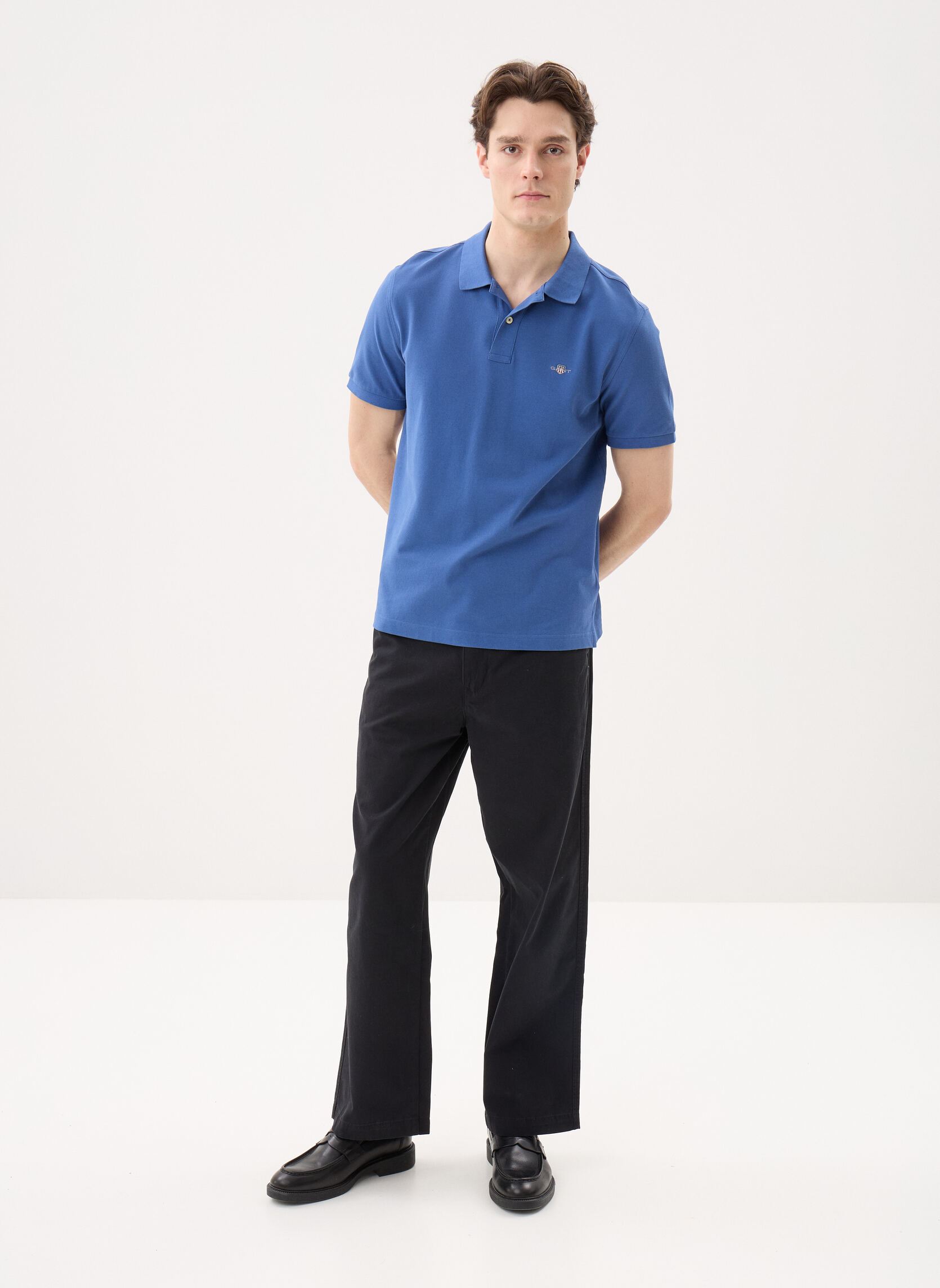 Korte mouwen polo's Reg Shield Ss Pique Polo heren blauw GANT Korte mouwen polo's Reg Shield Ss Pique Polo heren blauw VINTAGE BLUE