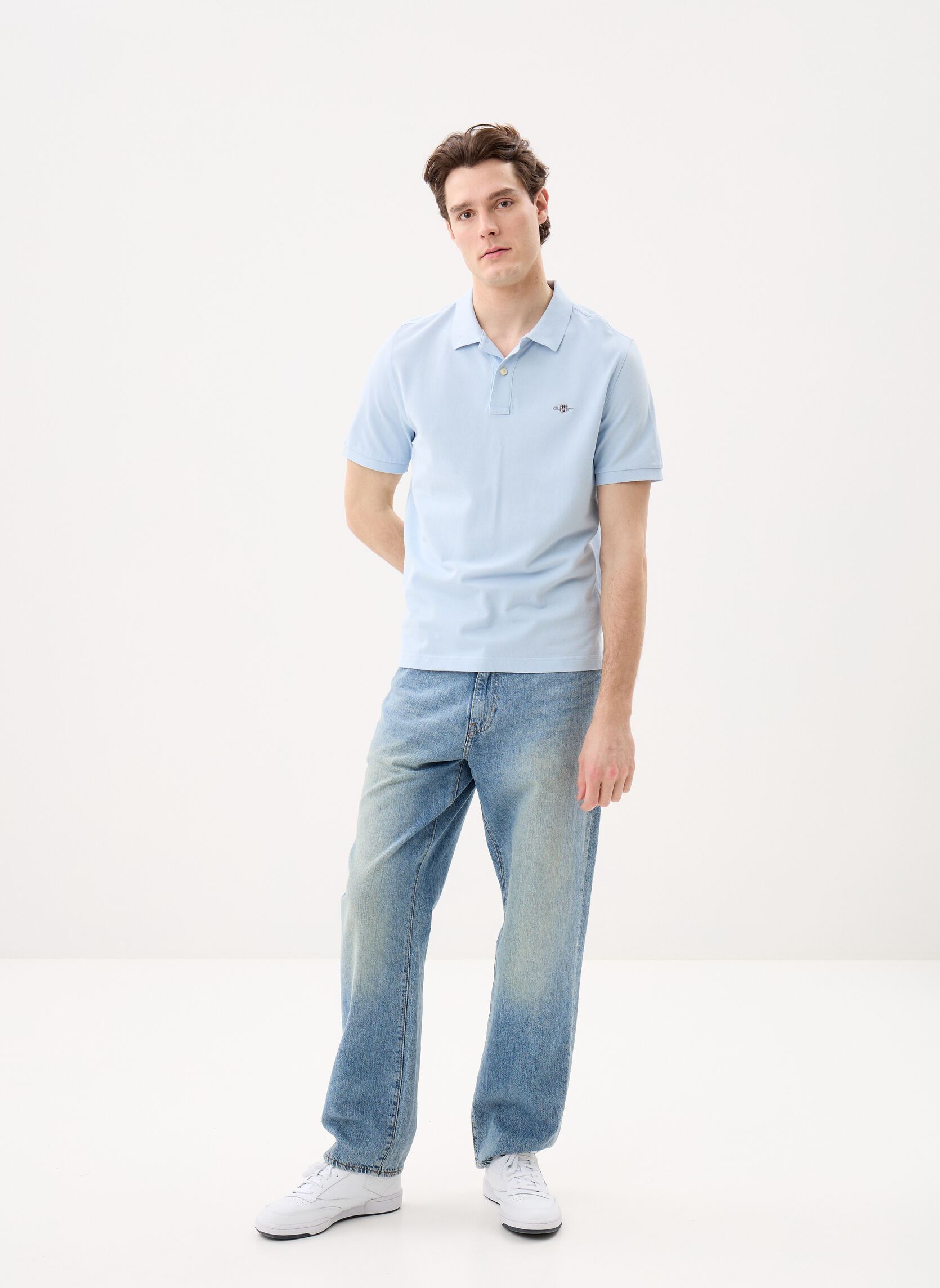 Polos manches courtes Reg Shield Ss Pique Polo homme bleu GANT Polos manches courtes Reg Shield Ss Pique Polo homme bleu FRESH BLUE