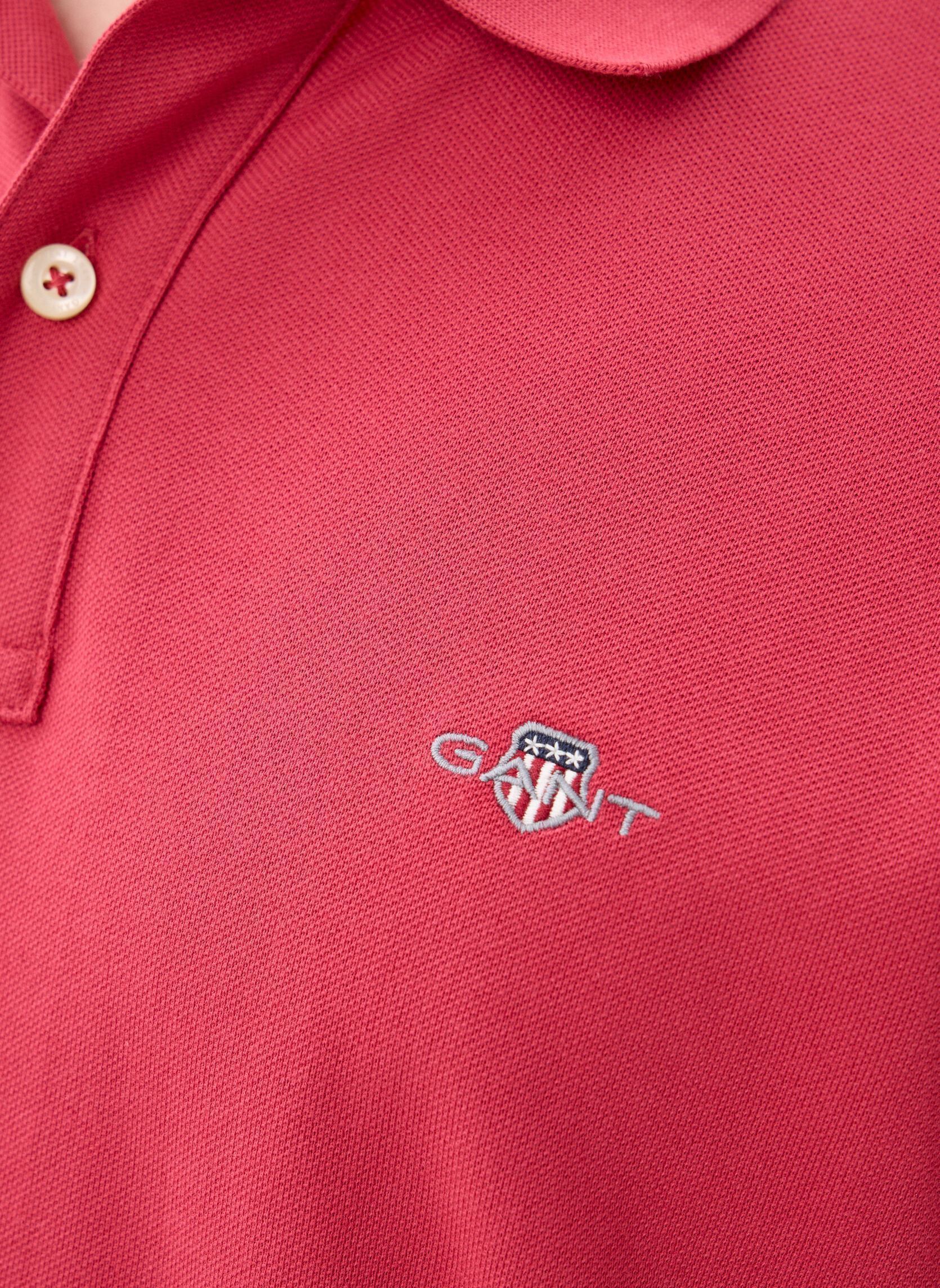 Korte mouwen polo's Reg Shield Ss Pique Polo heren rood GANT Korte mouwen polo's Reg Shield Ss Pique Polo heren rood MUTED RED