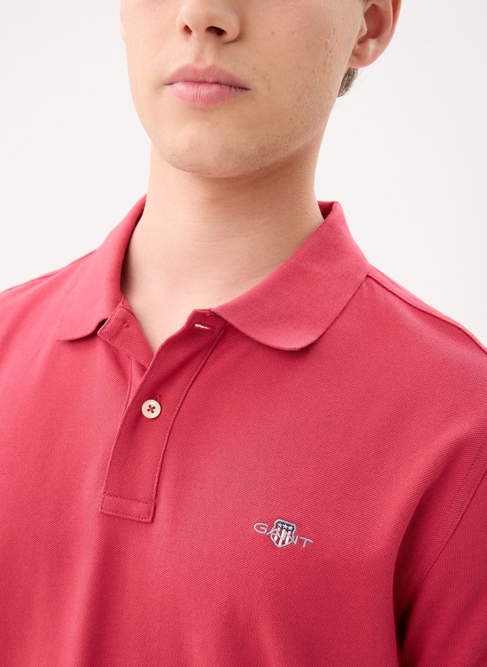 Korte mouwen polo's Reg Shield Ss Pique Polo heren rood GANT Korte mouwen polo's Reg Shield Ss Pique Polo heren rood MUTED RED