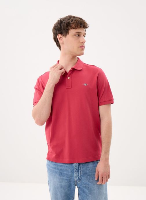 GANT Korte mouwen polo's Reg Shield Ss Pique Polo heren rood