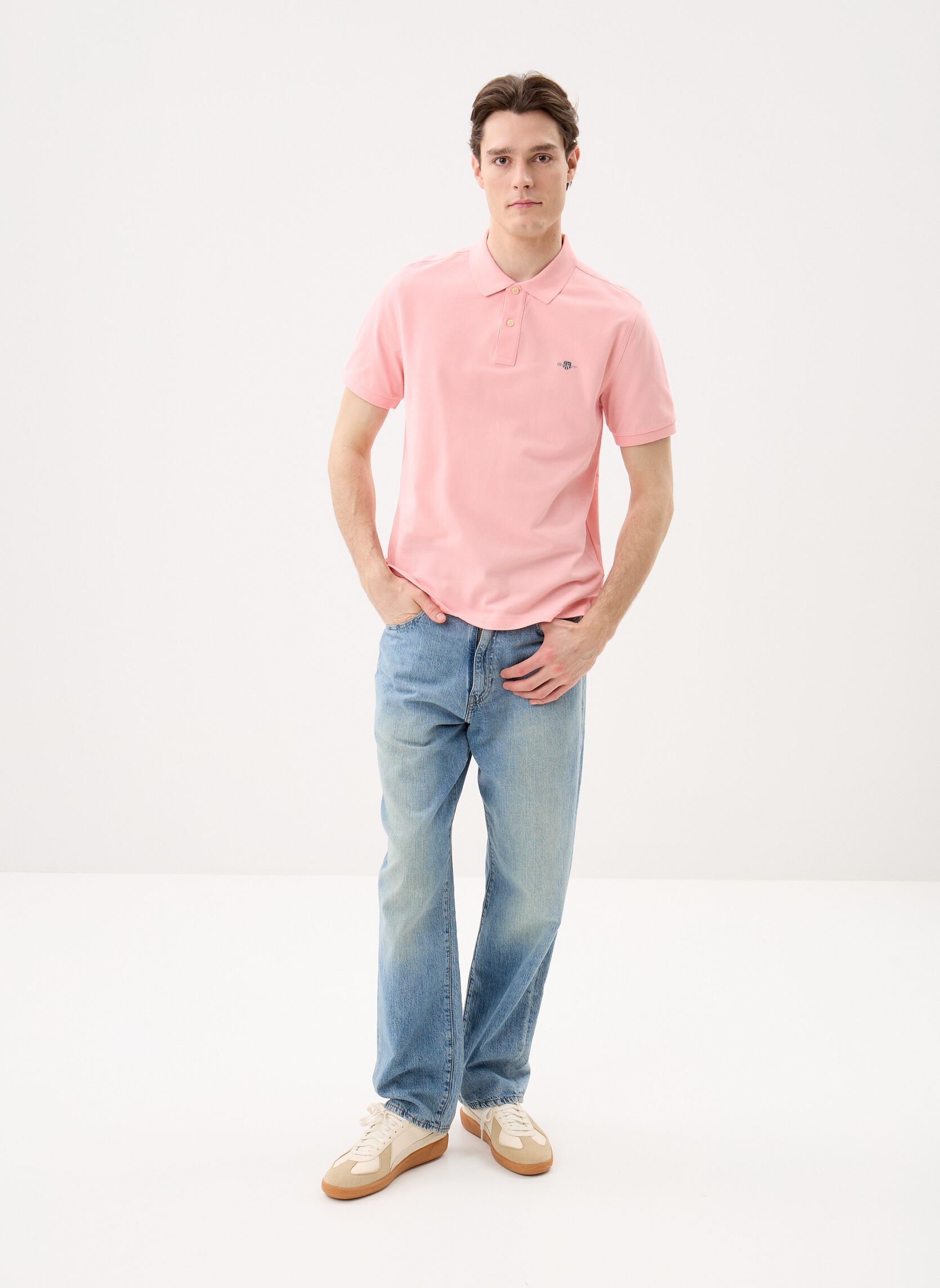 Korte mouwen polo's Reg Shield Ss Pique Polo heren roze GANT Korte mouwen polo's Reg Shield Ss Pique Polo heren roze BUBBELGUM PINK