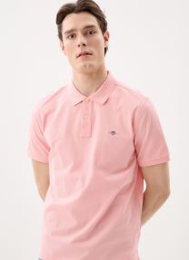 Korte mouwen polo's Reg Shield Ss Pique Polo heren roze