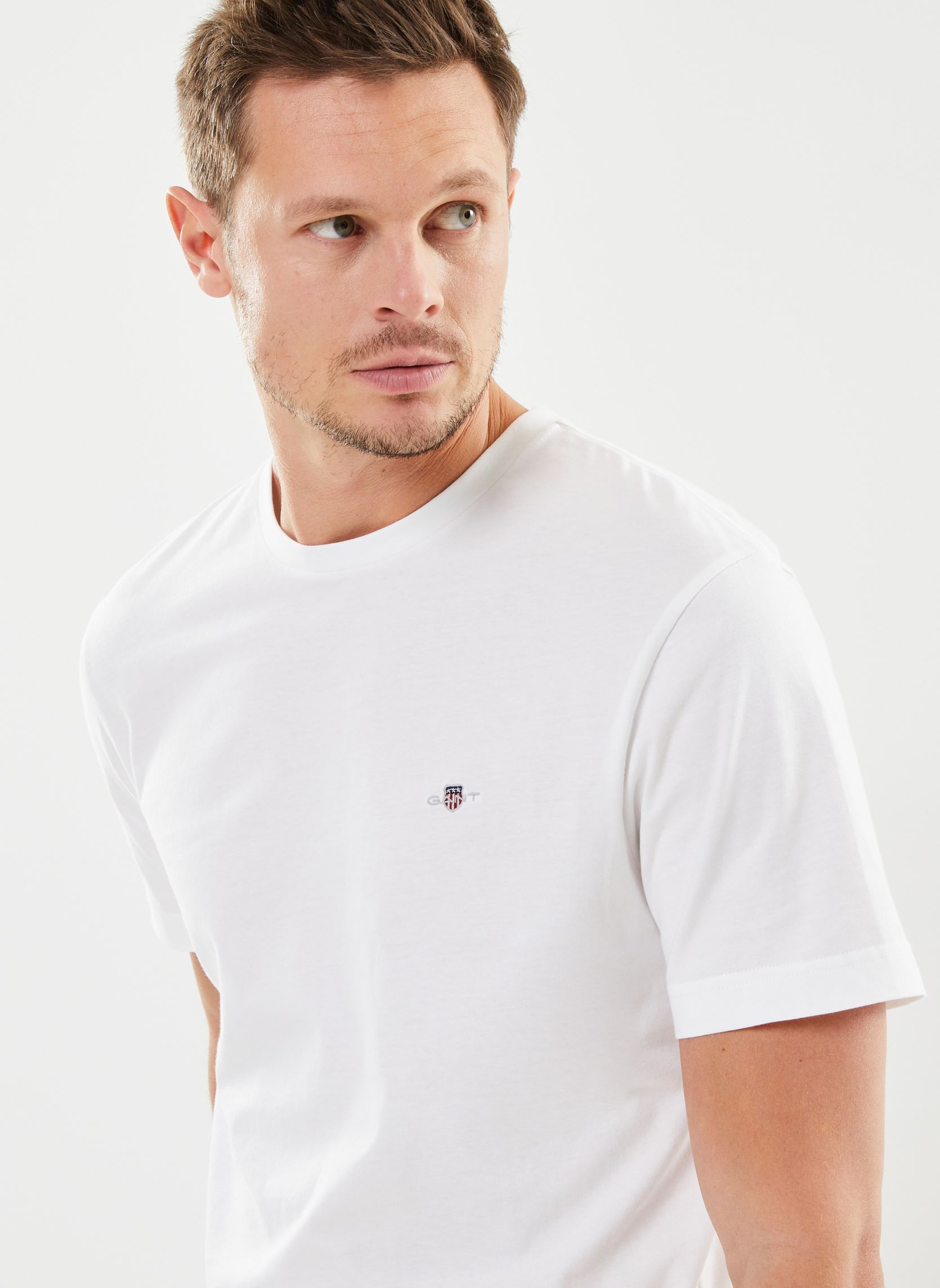 Tee-shirts manches courtes Reg Shield Ss T-Shirt homme blanc GANT Tee-shirts manches courtes Reg Shield Ss T-Shirt homme blanc WHITE