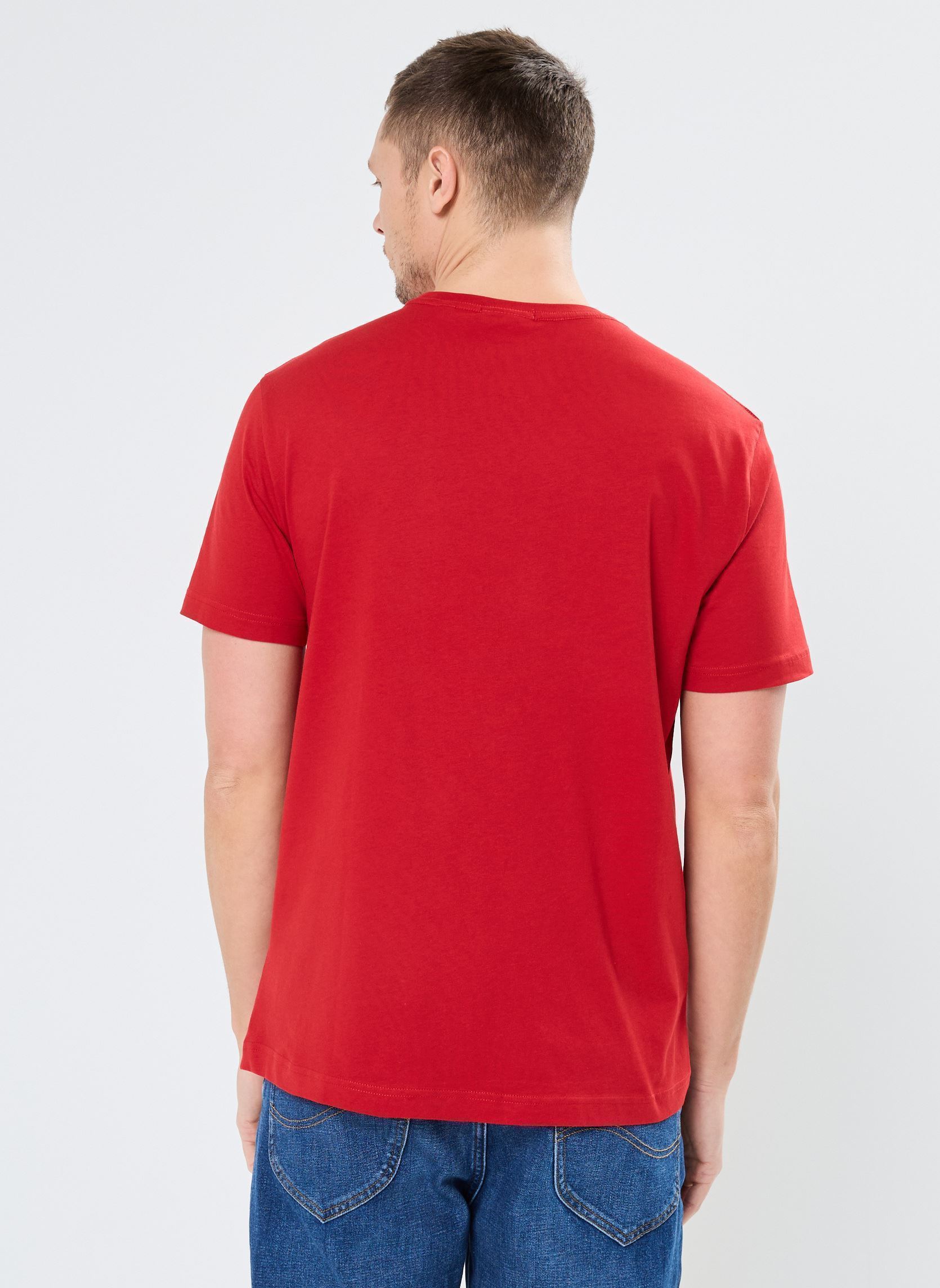 T-shirts met korte mouwen Reg Shield Ss T-Shirt heren rood GANT T-shirts met korte mouwen Reg Shield Ss T-Shirt heren rood ROUGE PALE