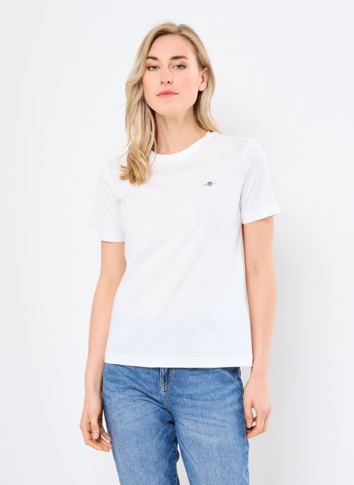 GANT T-shirts met korte mouwen Reg Shield Ss T-Shirt dames wit