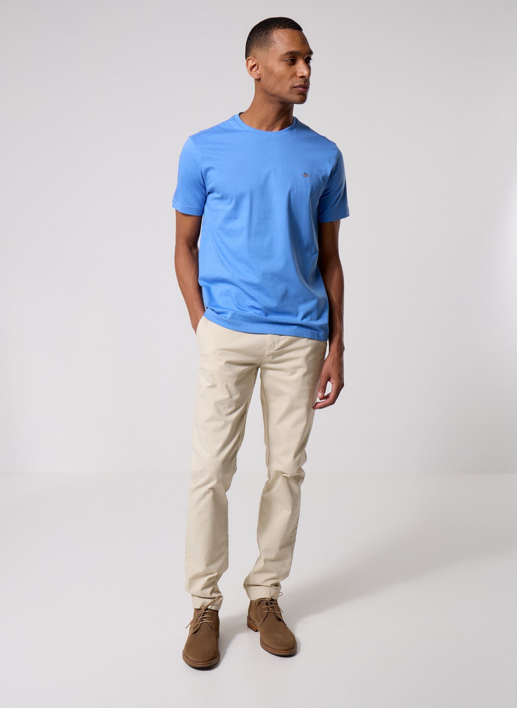 Tee-shirts manches courtes Reg Shield Ss T-Shirt homme bleu GANT Tee-shirts manches courtes Reg Shield Ss T-Shirt homme bleu Perfect Blue