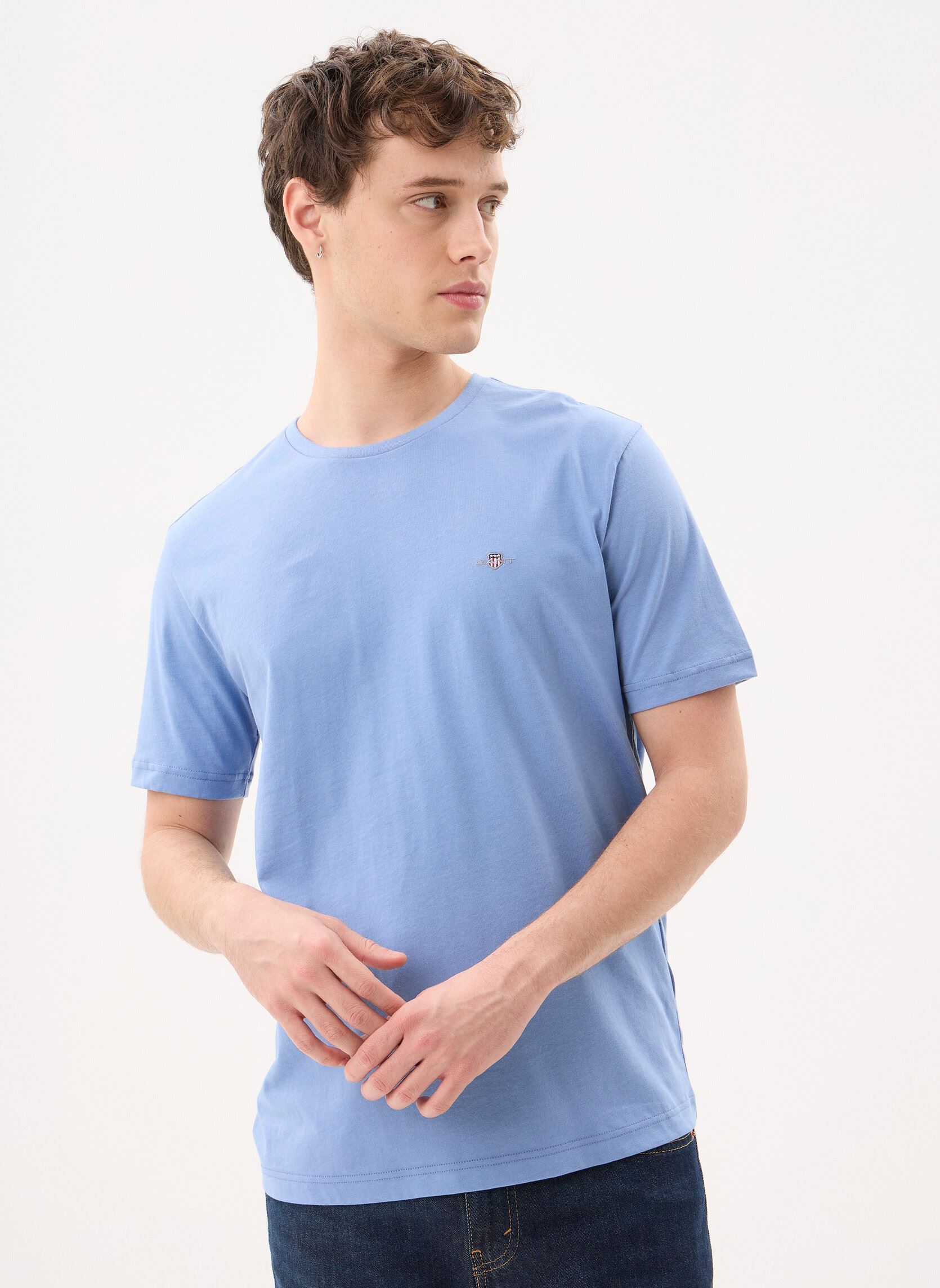 GANT Reg Graphic SS T-Shirt Donna - Blu Evening Blue, Taglia S, Cotone