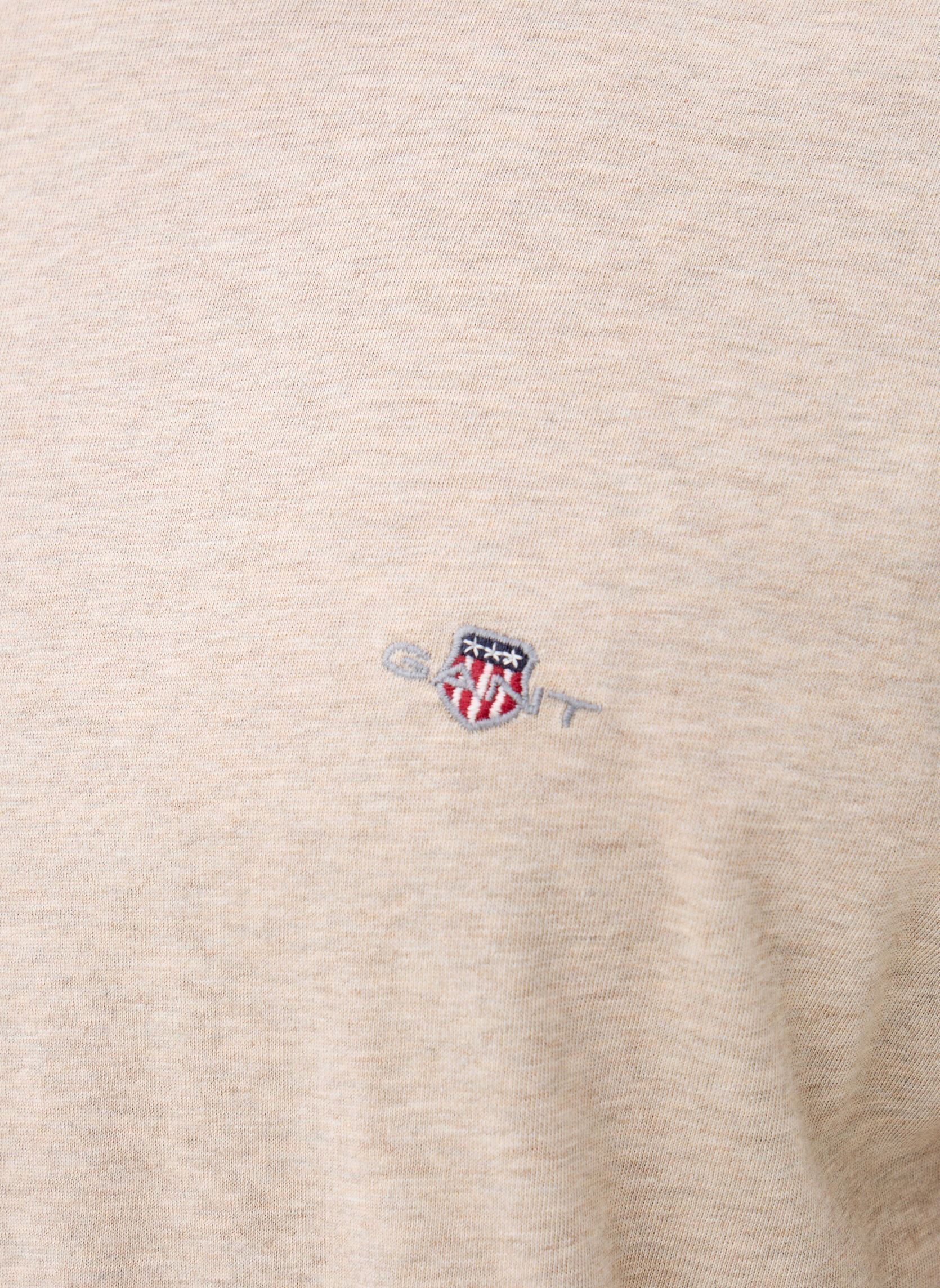 T-shirts met korte mouwen Reg Shield Ss T-Shirt heren beige GANT T-shirts met korte mouwen Reg Shield Ss T-Shirt heren beige OAT MELANGE