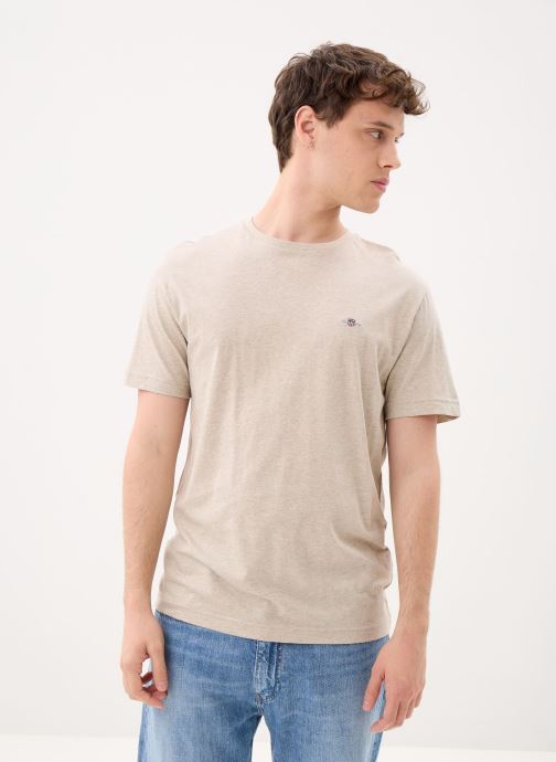 GANT T-shirts met korte mouwen Reg Shield Ss T-Shirt heren beige