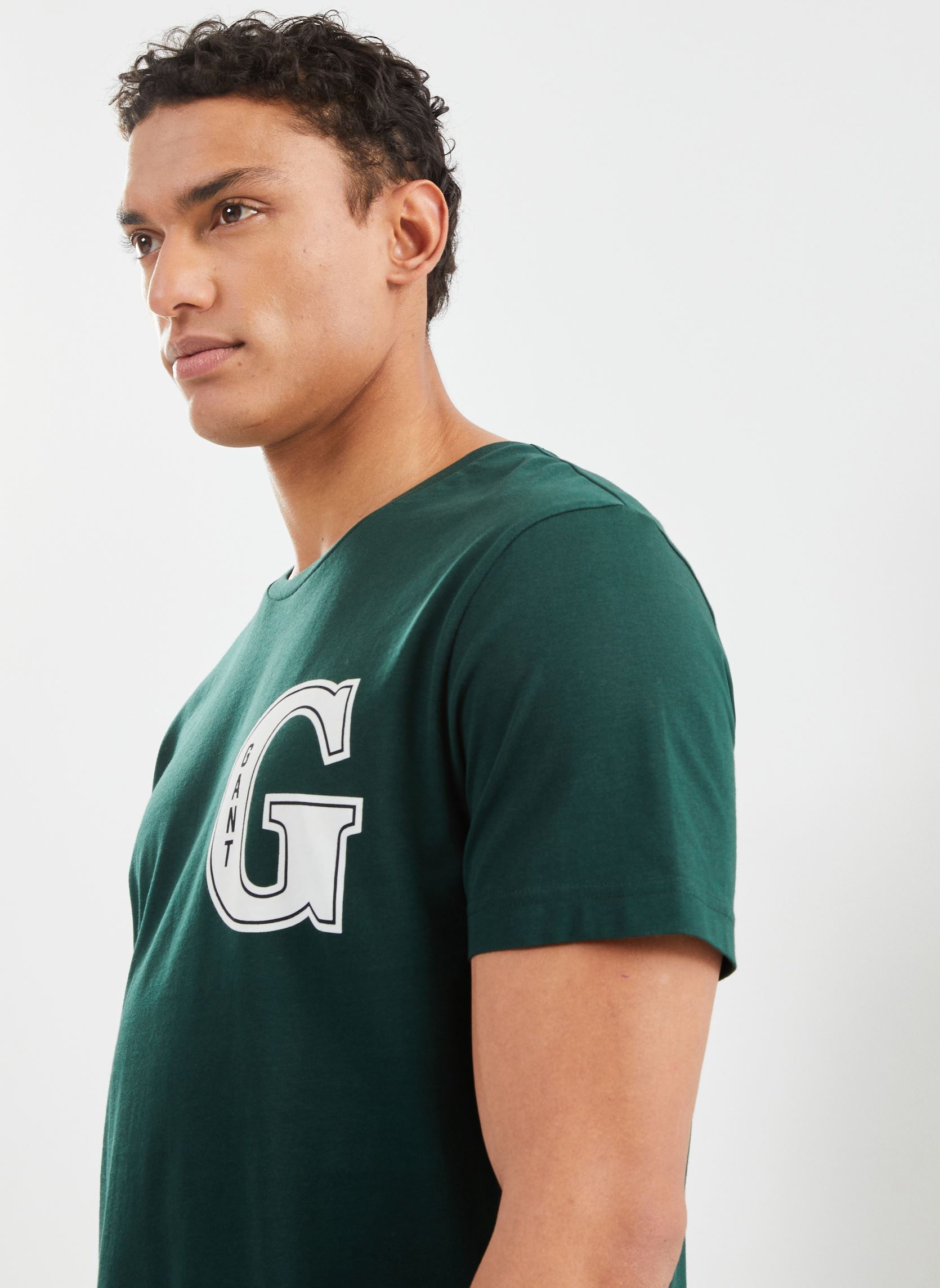 Tee-shirts manches courtes G Graphic T-Shirt homme vert GANT Tee-shirts manches courtes G Graphic T-Shirt homme vert TARTAN GREEN