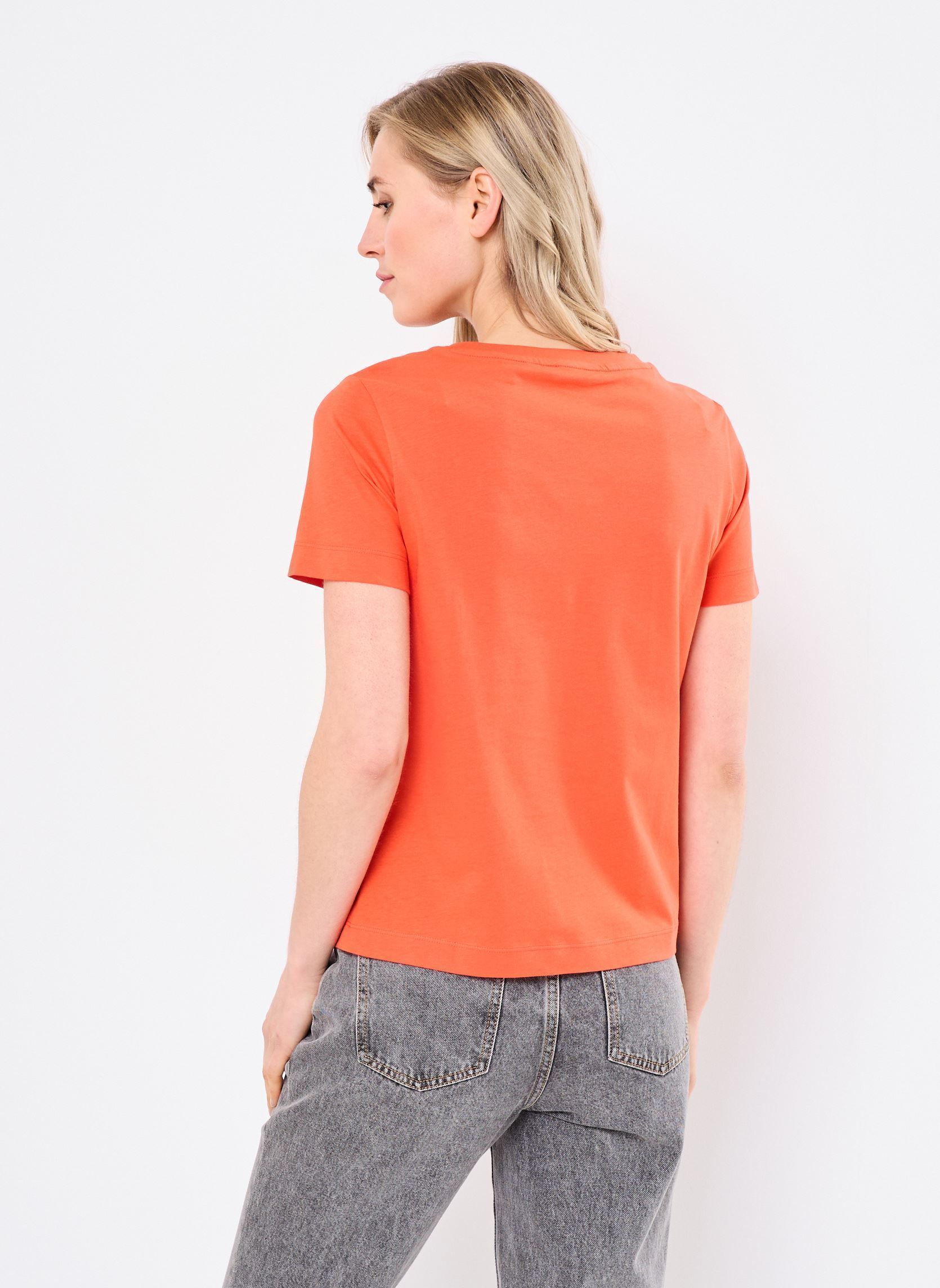 Tee-shirts manches courtes Reg Shield Ss V-Neck T-Shirt femme orange GANT Tee-shirts manches courtes Reg Shield Ss V-Neck T-Shirt femme orange ROSE FROID MOYEN