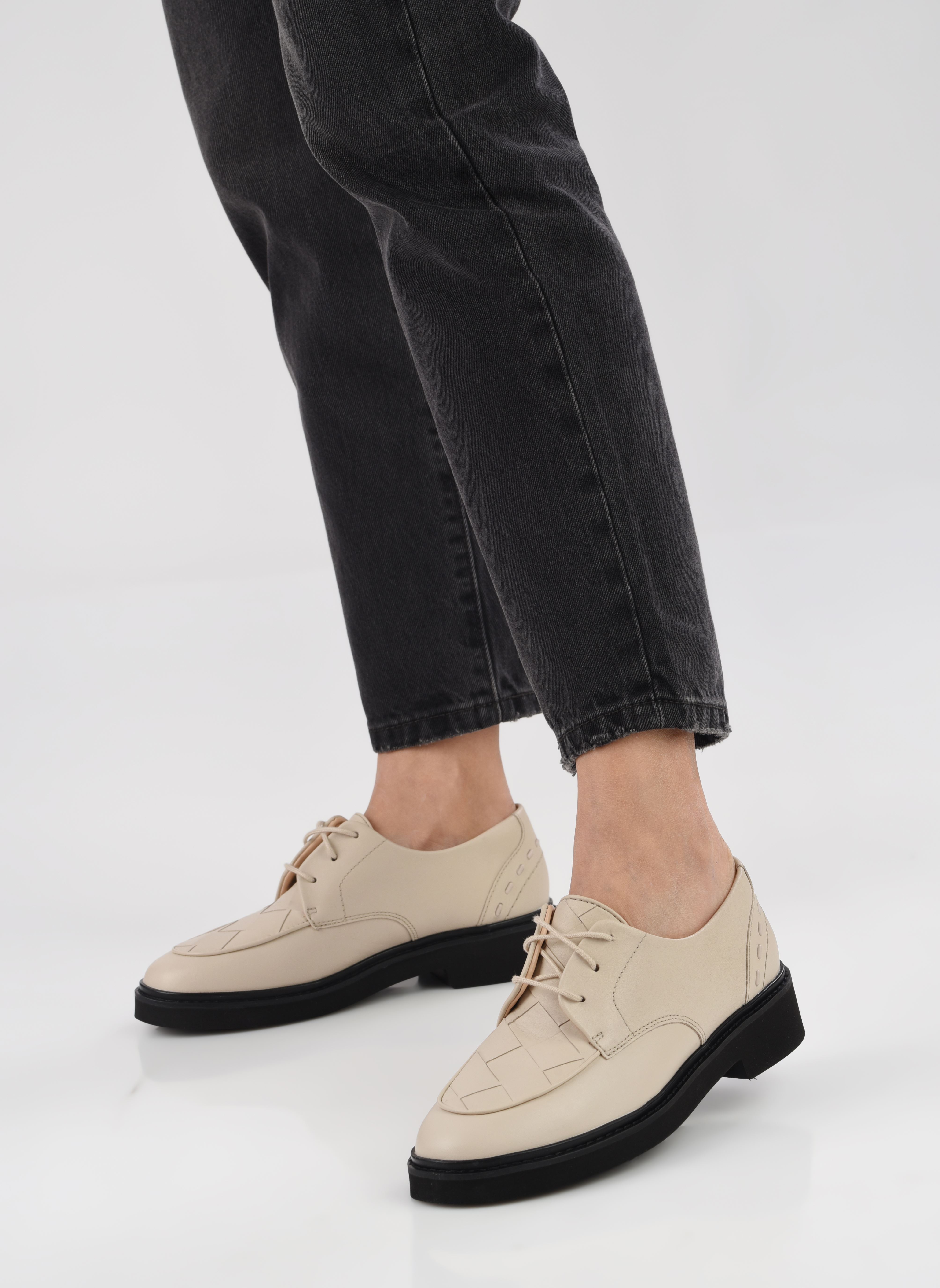 Derbies Splend Weave femme blanc Clarks Derbies Splend Weave femme blanc IVORY LEATHER