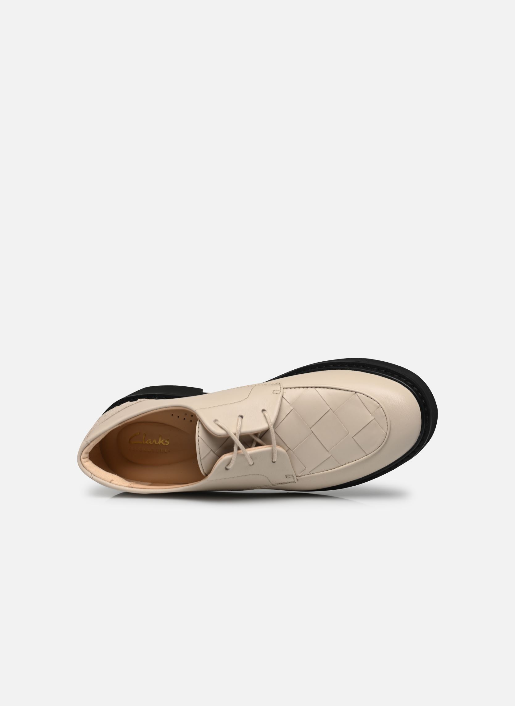 Derbies Splend Weave femme blanc Clarks Derbies Splend Weave femme blanc IVORY LEATHER