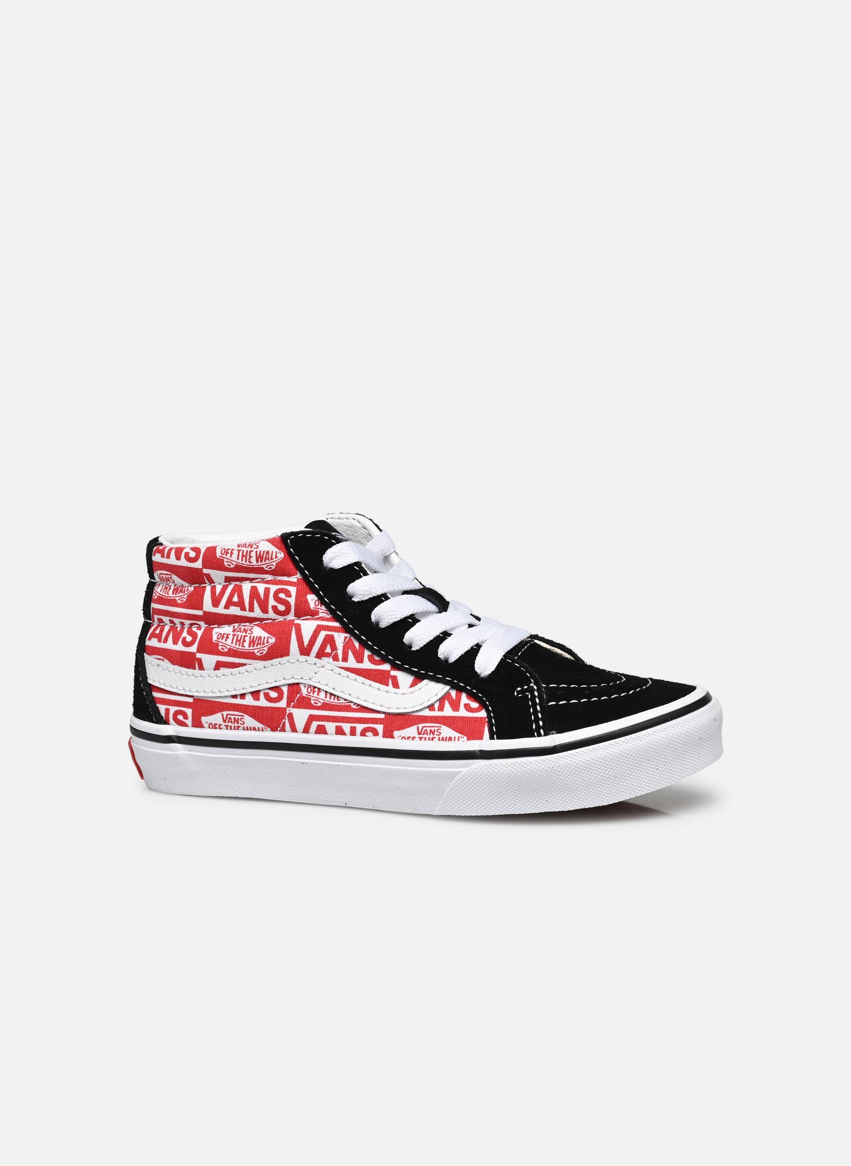 Baskets UY SK8-Mid Reissue noir Vans Baskets UY SK8-Mid Reissue noir LOGO BLACK/RACING RED