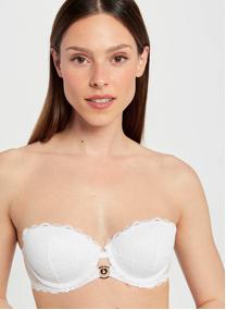 Brassières Soutien-gorge ampliforme coque moulée blanc Justine dentelle femme blanc Morgan Brassières Soutien-gorge ampliforme coque moulée blanc Justine dentelle femme blanc Blanc