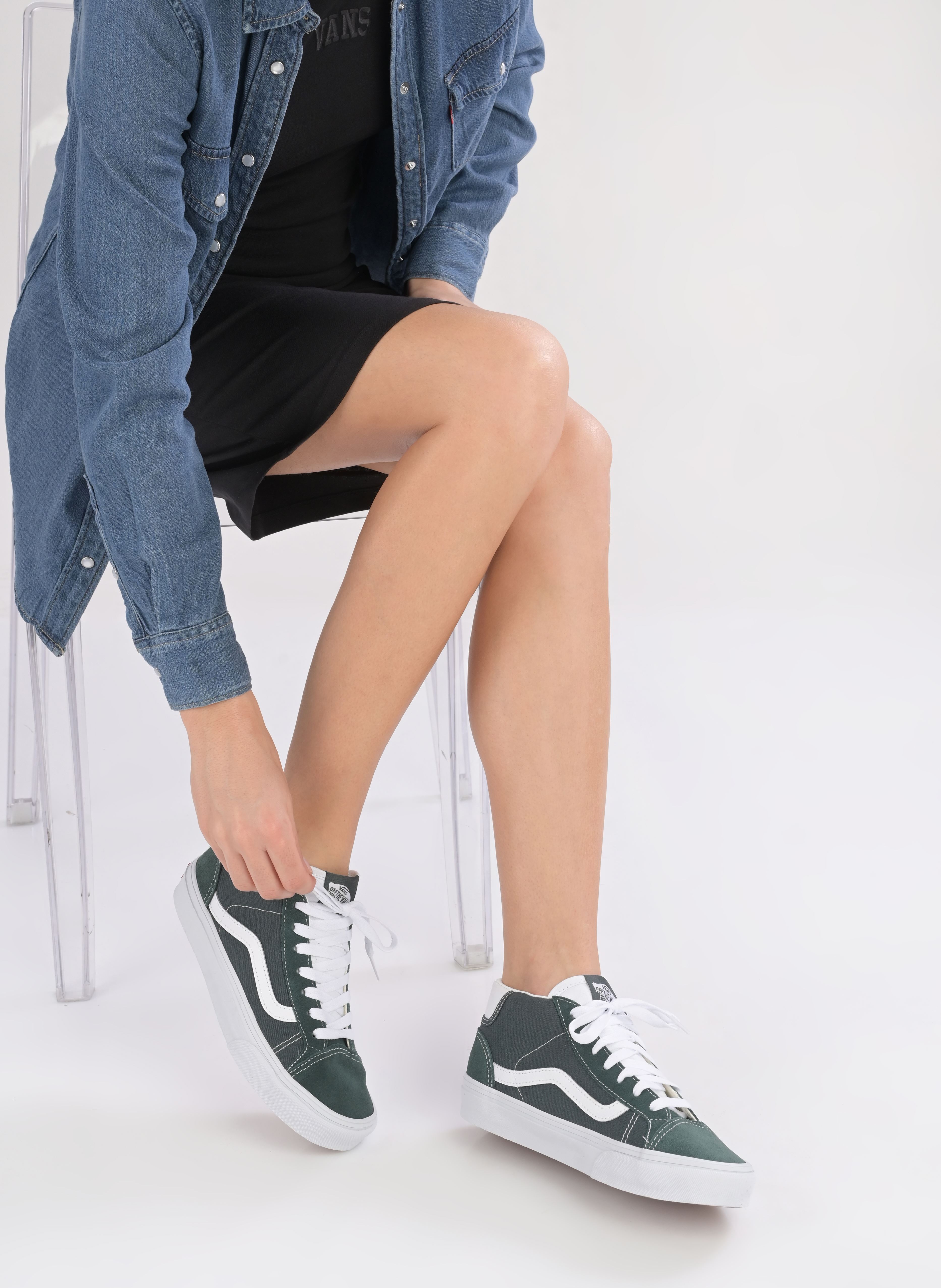 Baskets UA Mid Skool 37 femme vert Vans Baskets UA Mid Skool 37 femme vert DARKEST SPRUCE/TRUE WHITE