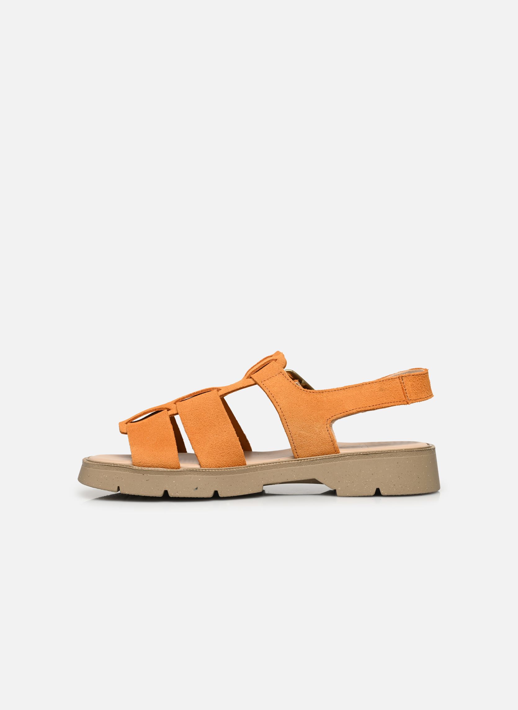 Platte sandalen BALLAST V dames oranje Kleman Platte sandalen BALLAST V dames oranje PECHE