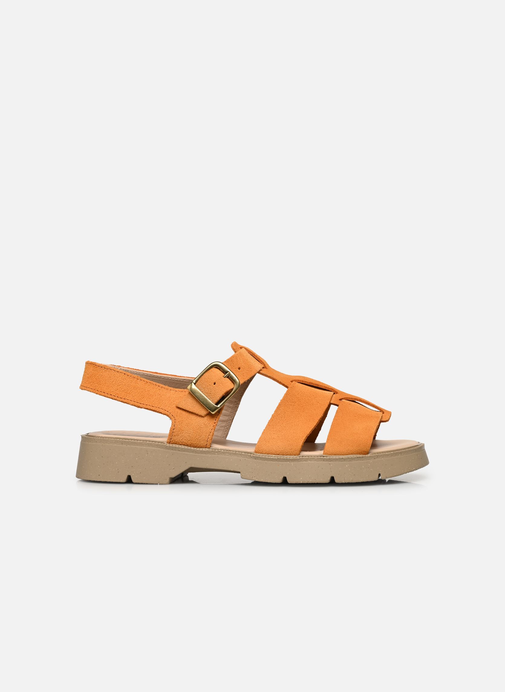 Platte sandalen BALLAST V dames oranje Kleman Platte sandalen BALLAST V dames oranje PECHE