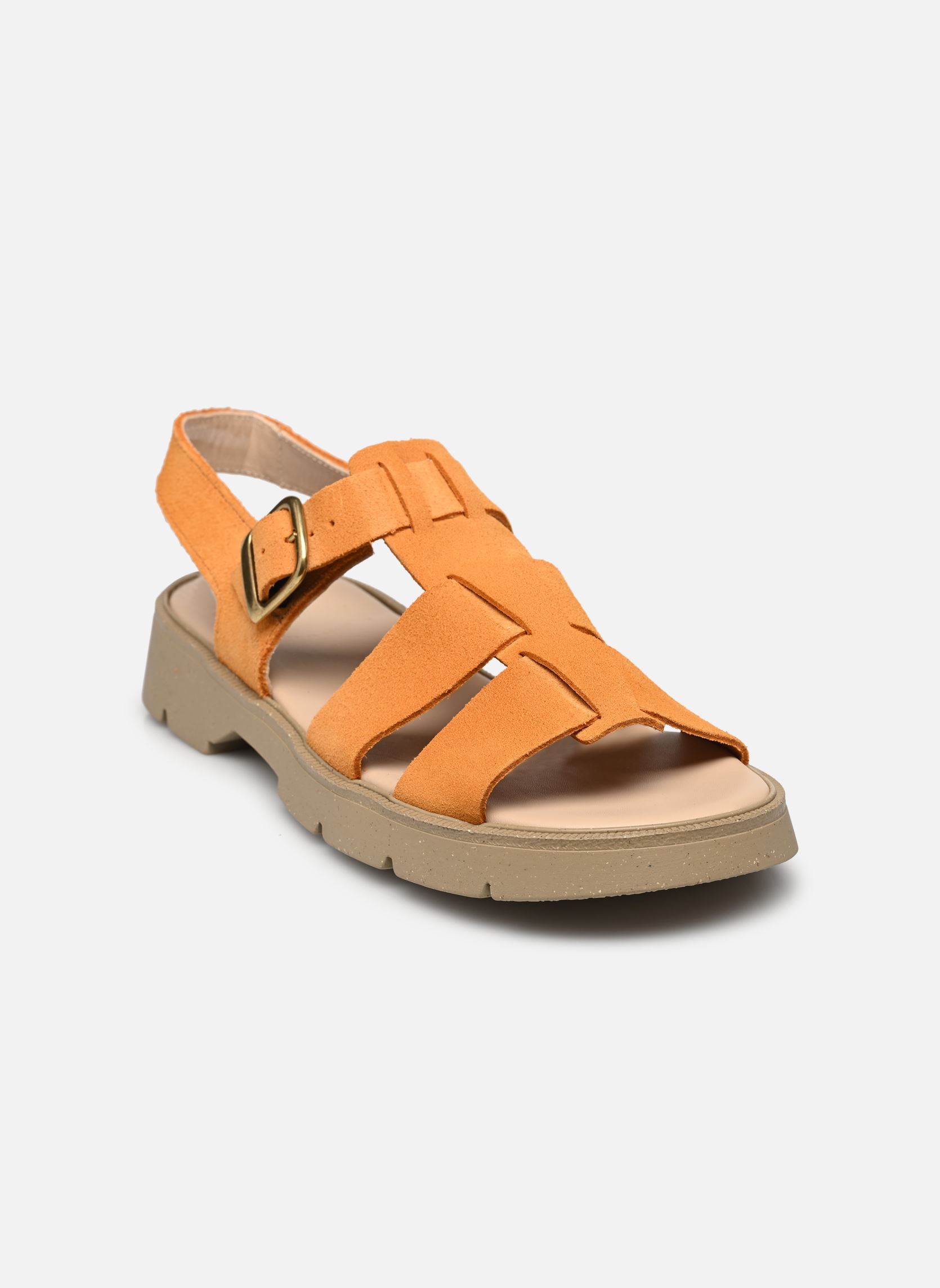 Platte sandalen BALLAST V dames oranje Kleman Platte sandalen BALLAST V dames oranje PECHE
